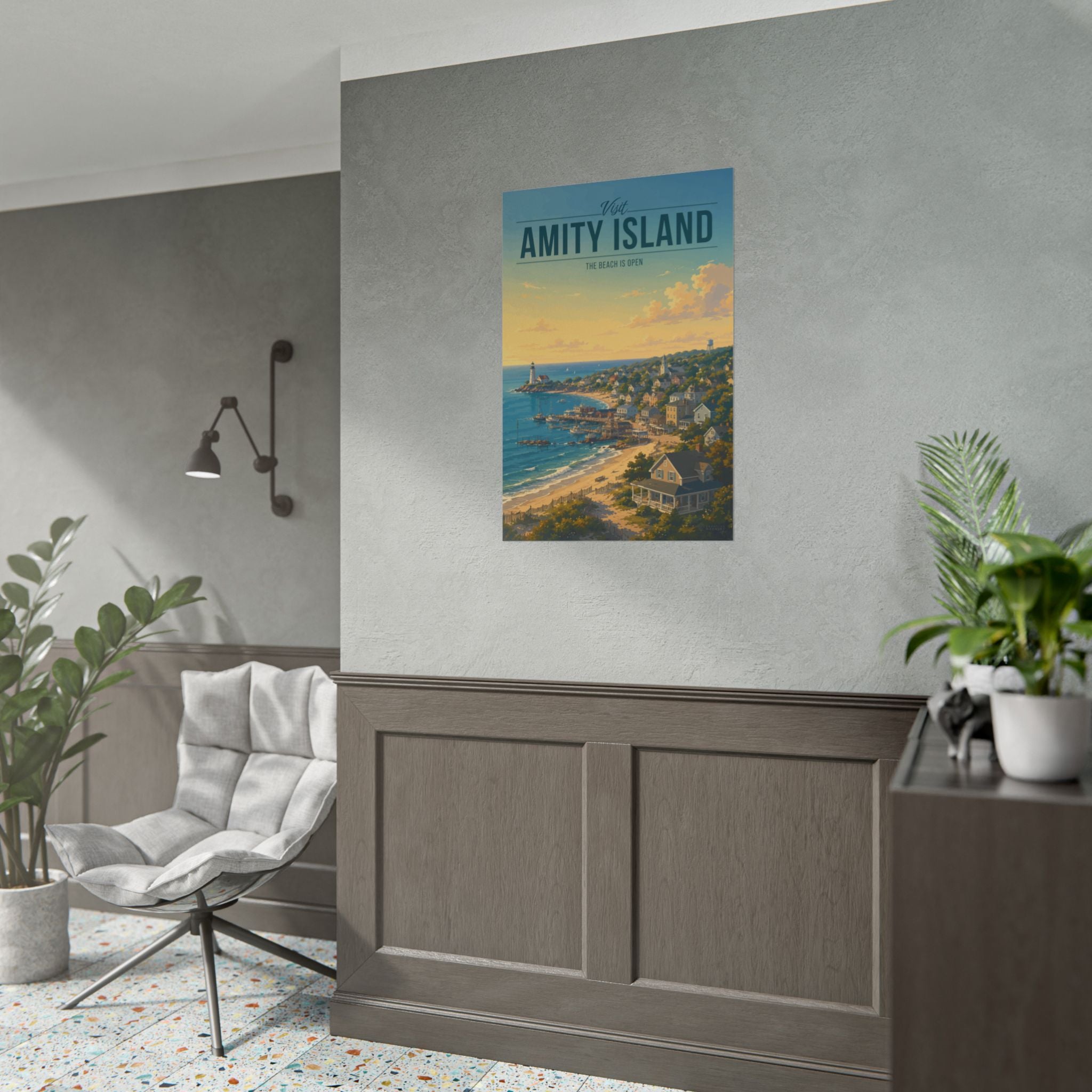 Amity Island Travel Poster