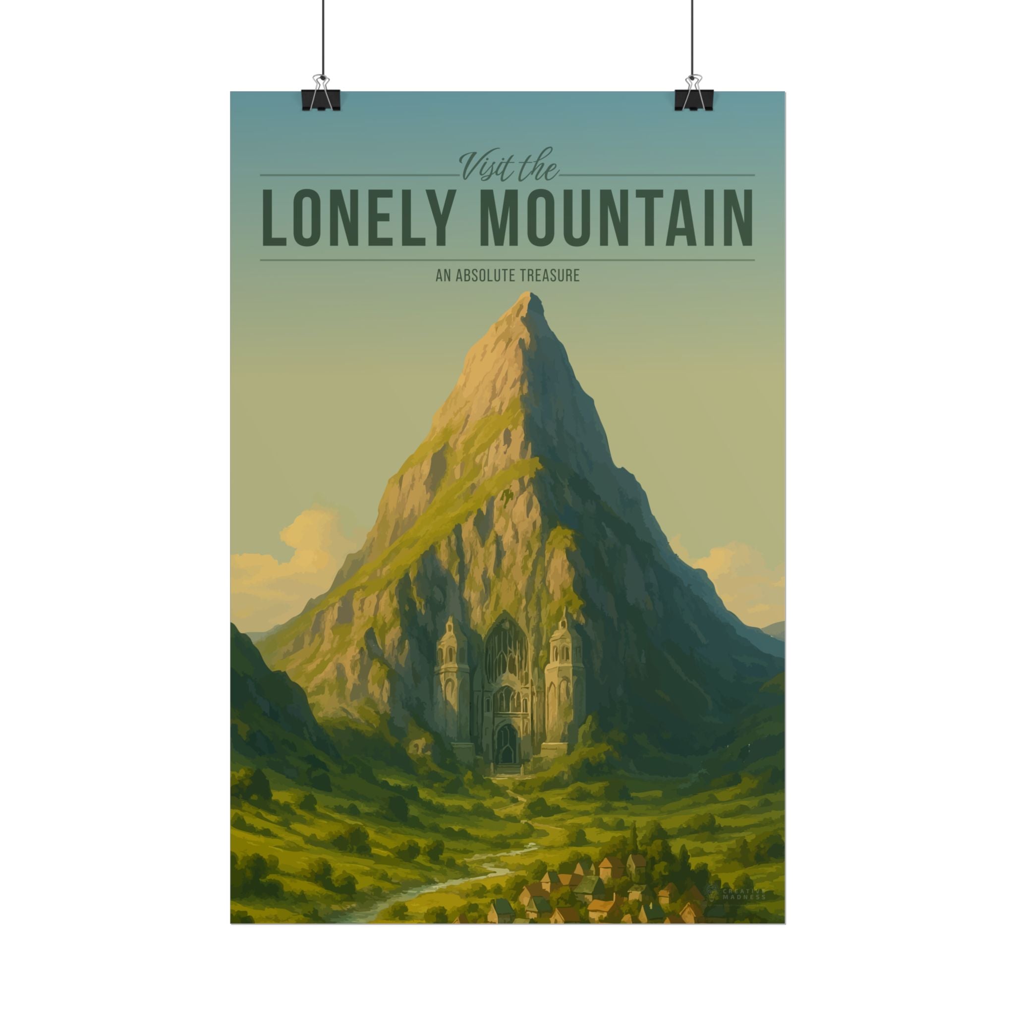 Lonely Mountain Travel Poster