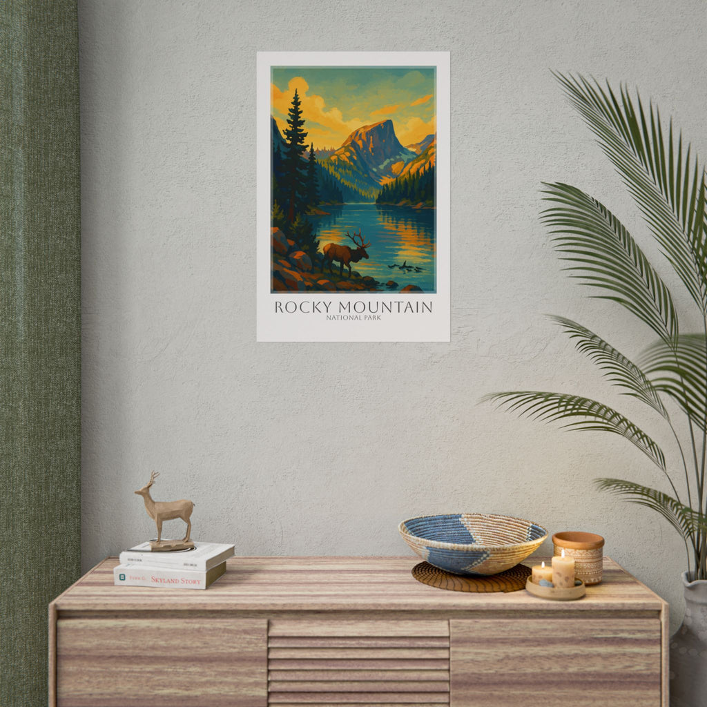 ROCKY MOUNTAIN  * Travel Poster * National Park Wall Art