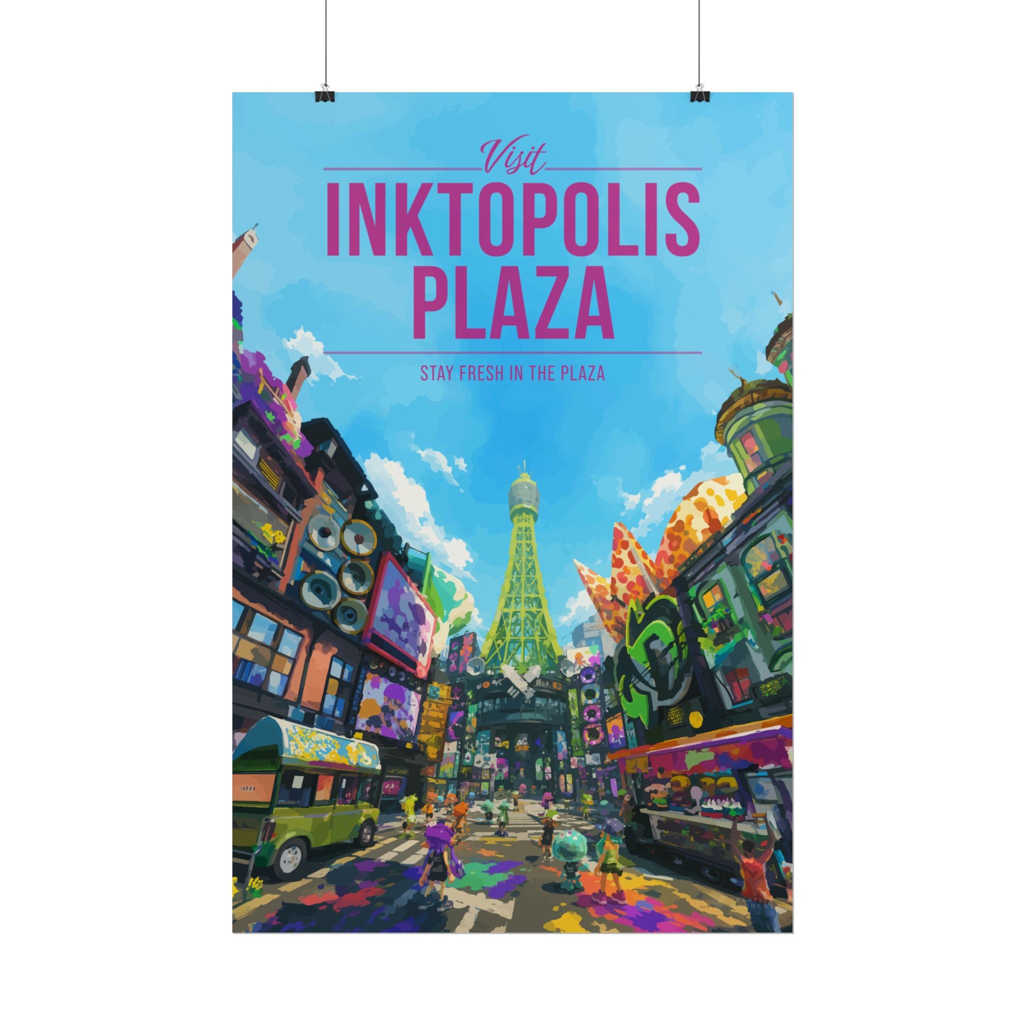 Inktopolis Plaza Travel Poster