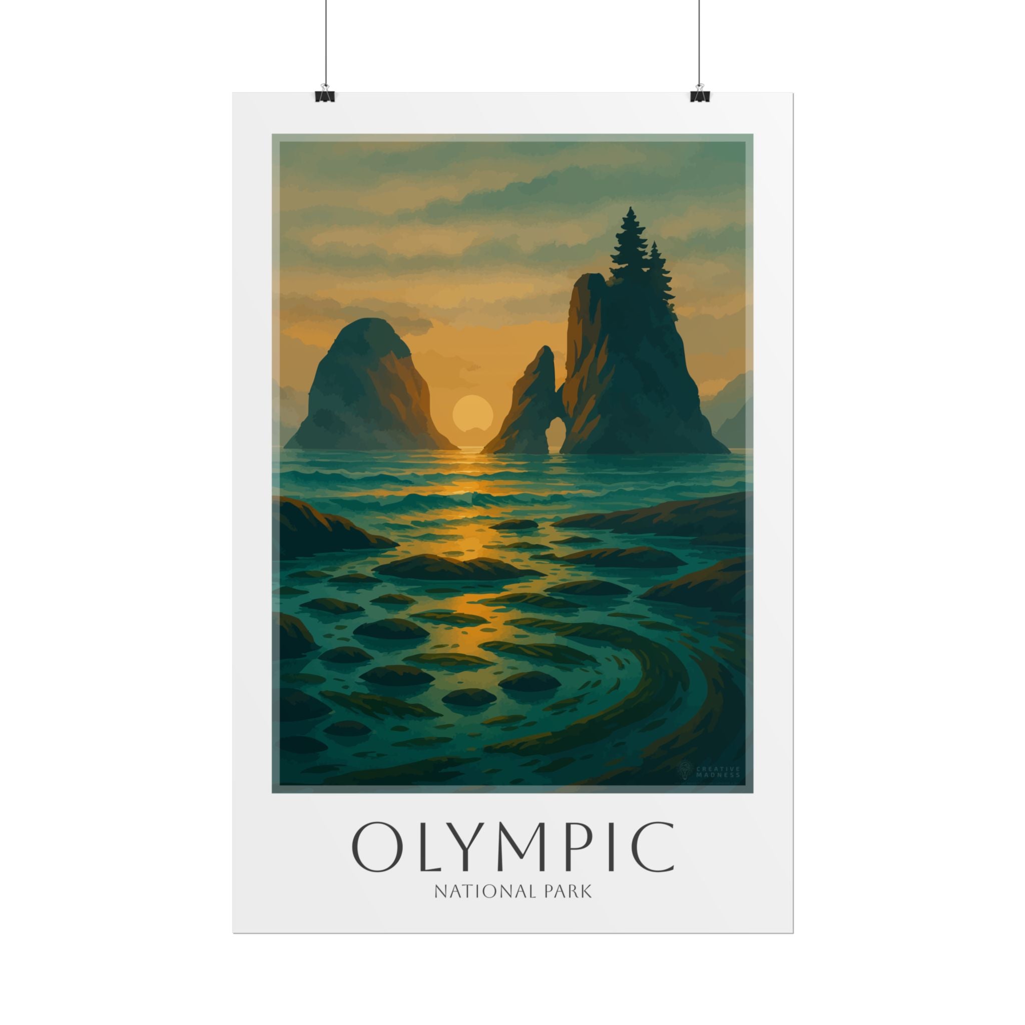 OLYMPIC  * Travel Poster * National Park Wall Art