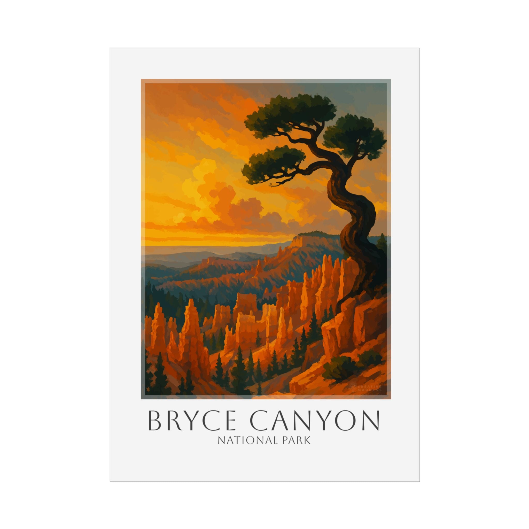 BRYCE CANYON * Travel Poster * National Park Wall Art