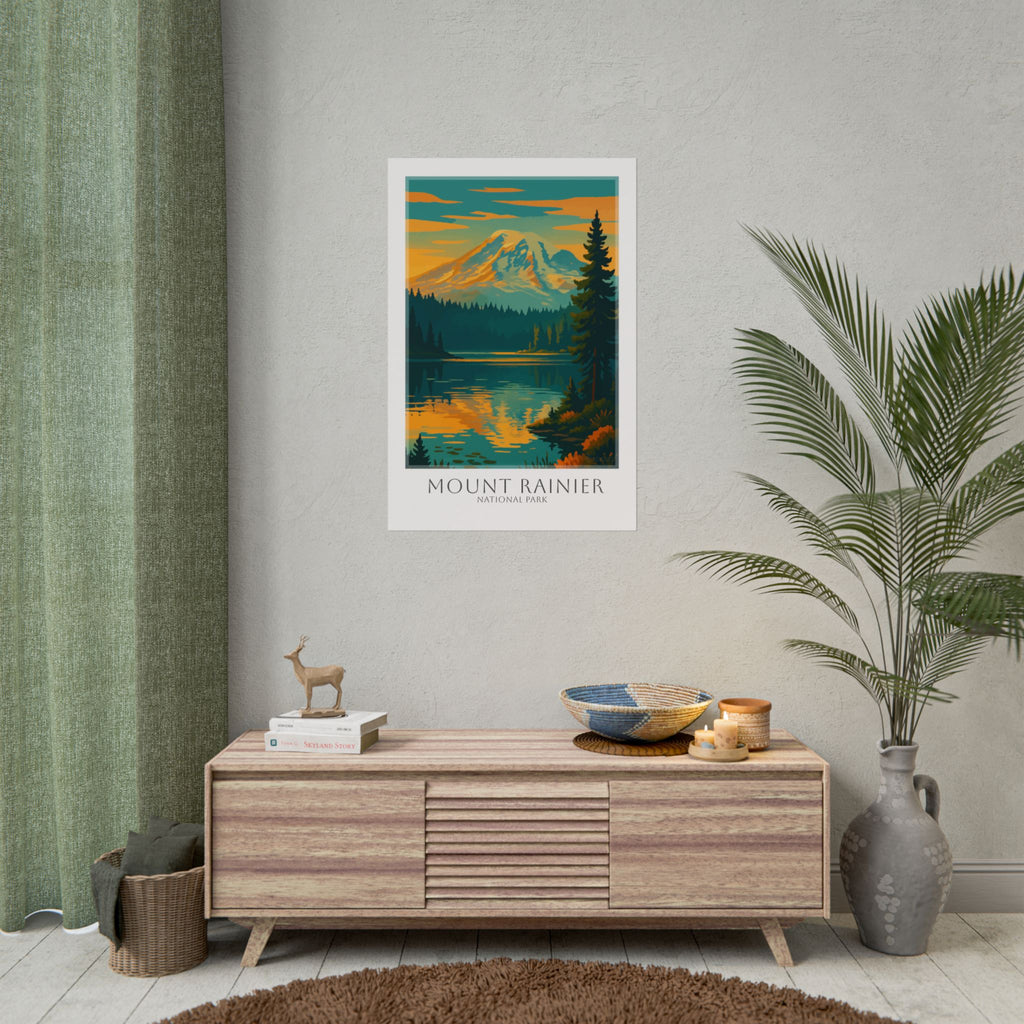 MOUNT RAINIER * Travel Poster * National Park Wall Art