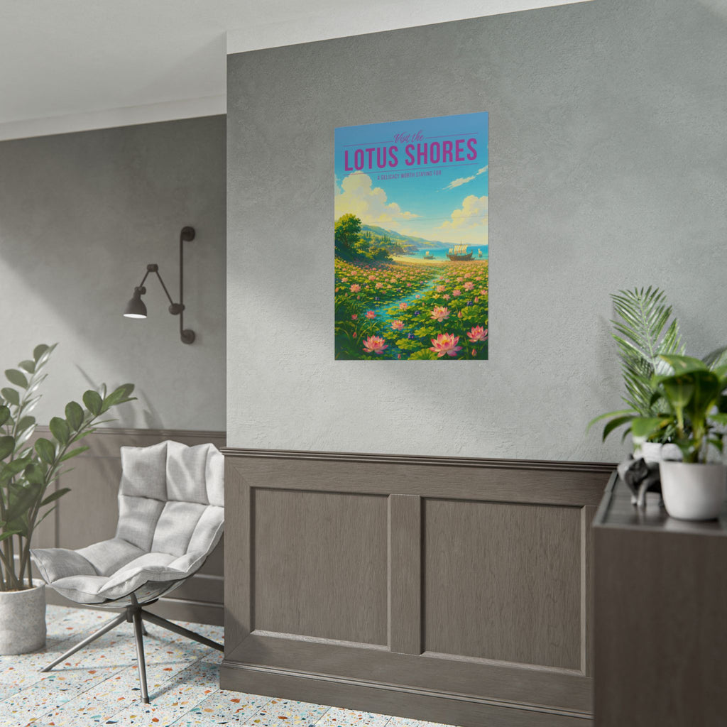 Lotus Shores Travel Poster