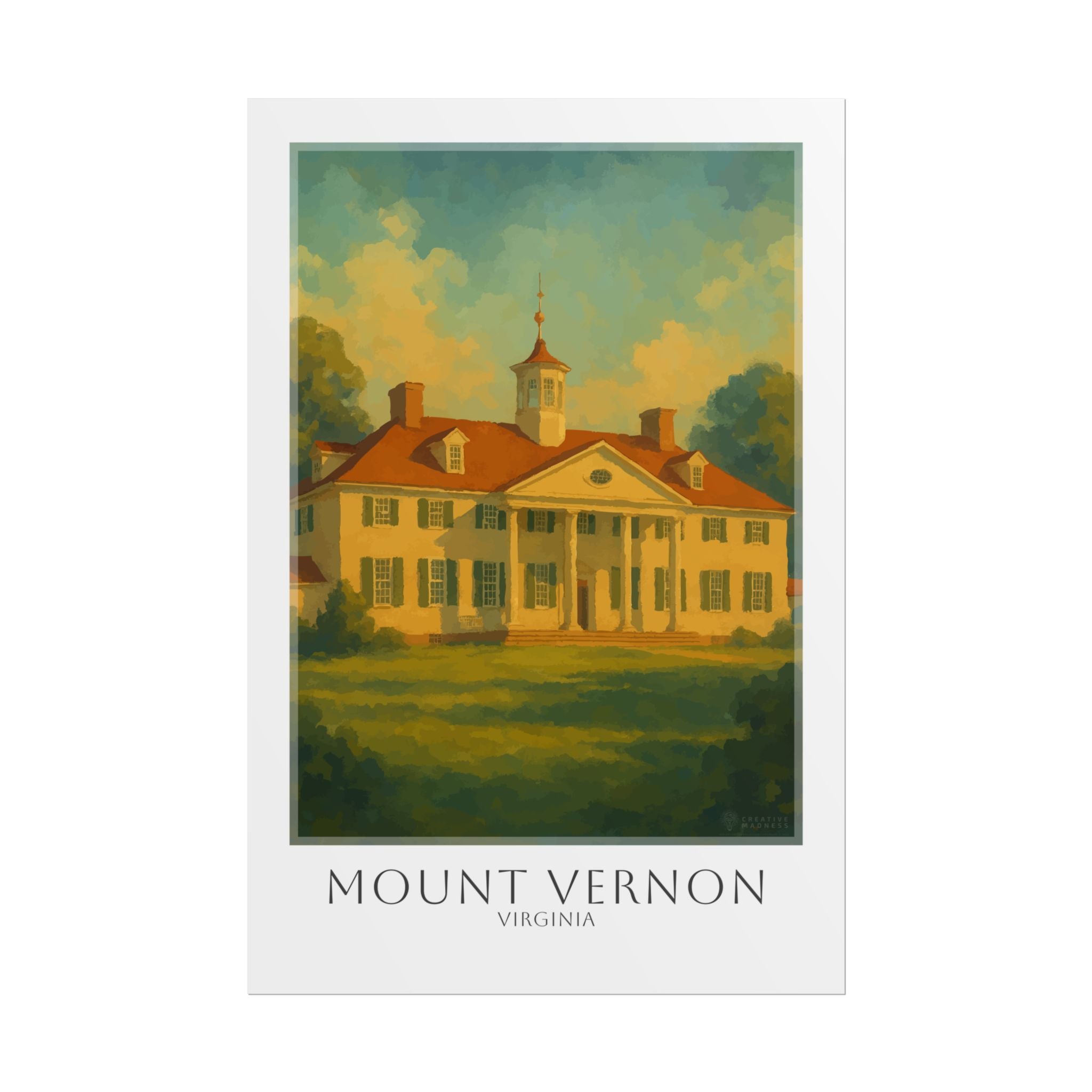 Mount Vernon Travel Poster