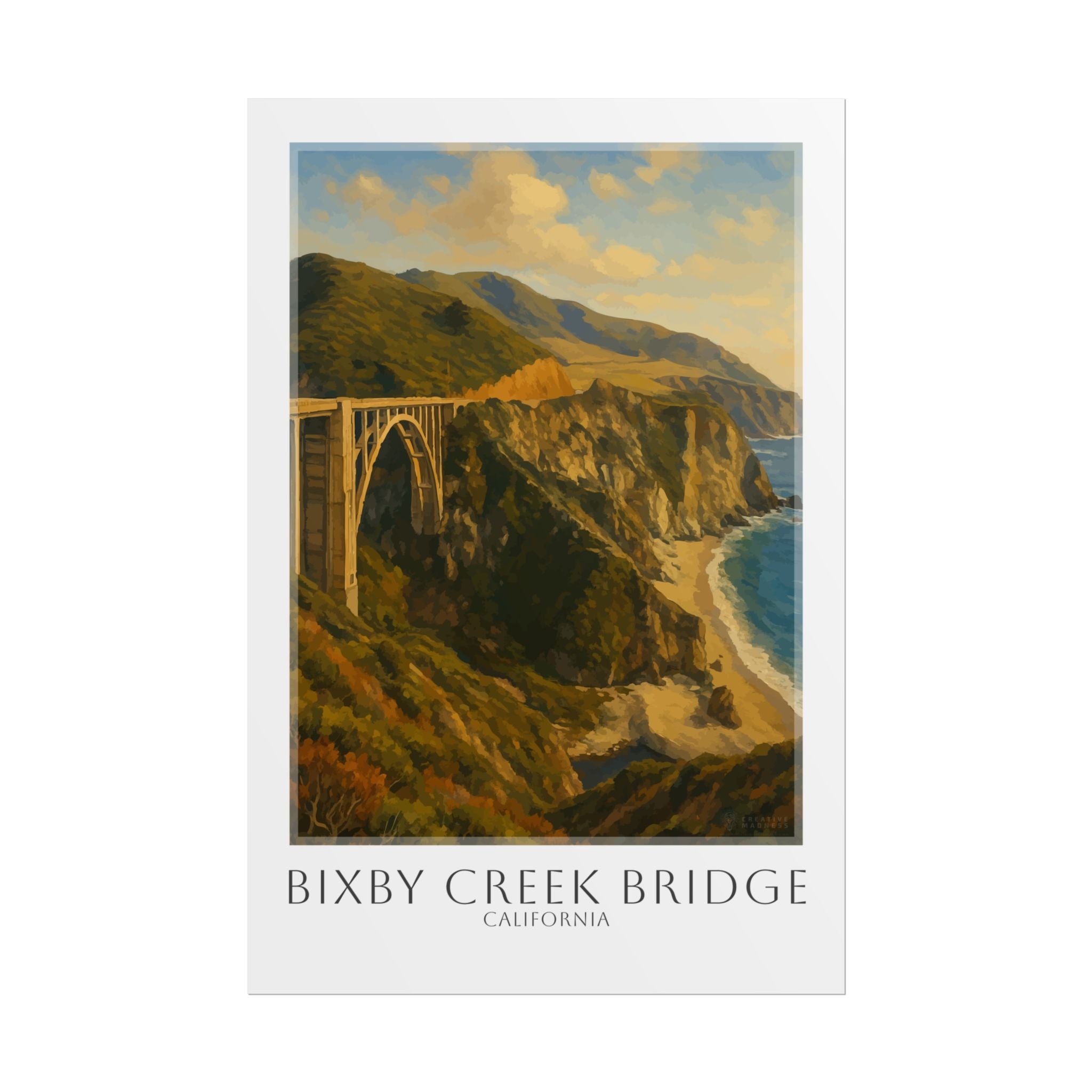Bixby Creek Bridge Travel Poster