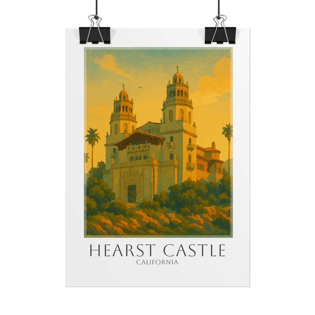 Hearst Castle Travel Poster