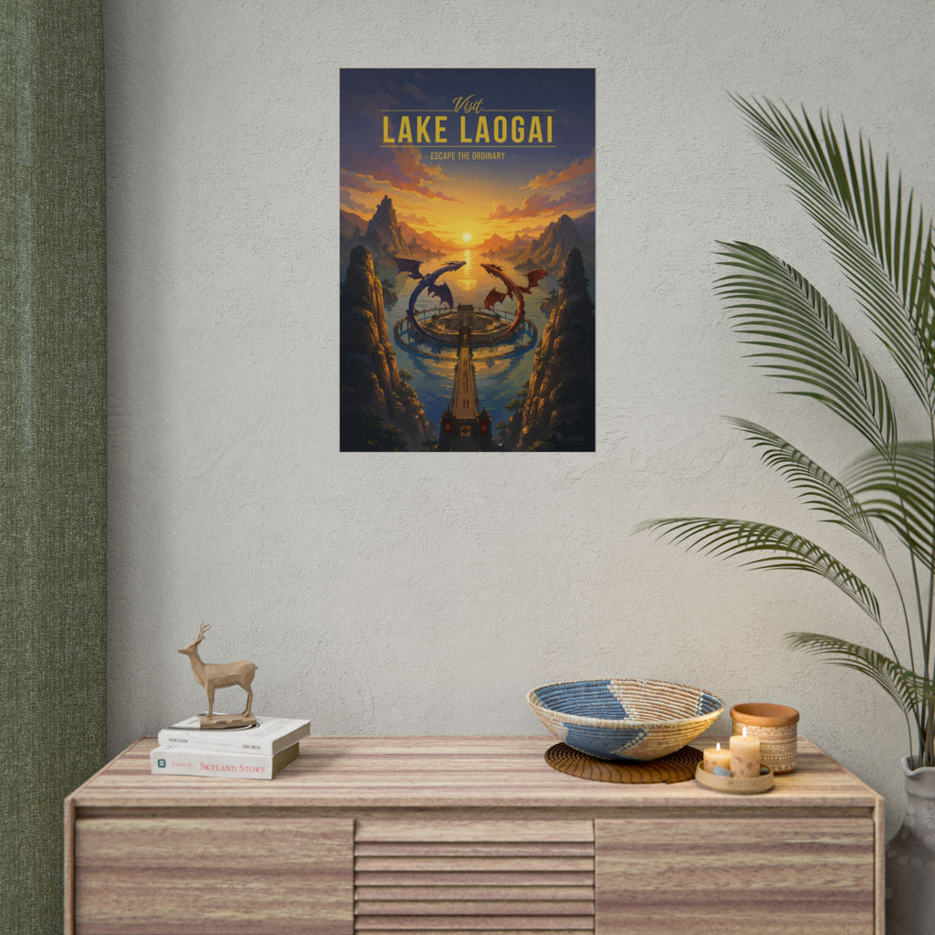 Lake Laogai Travel Poster