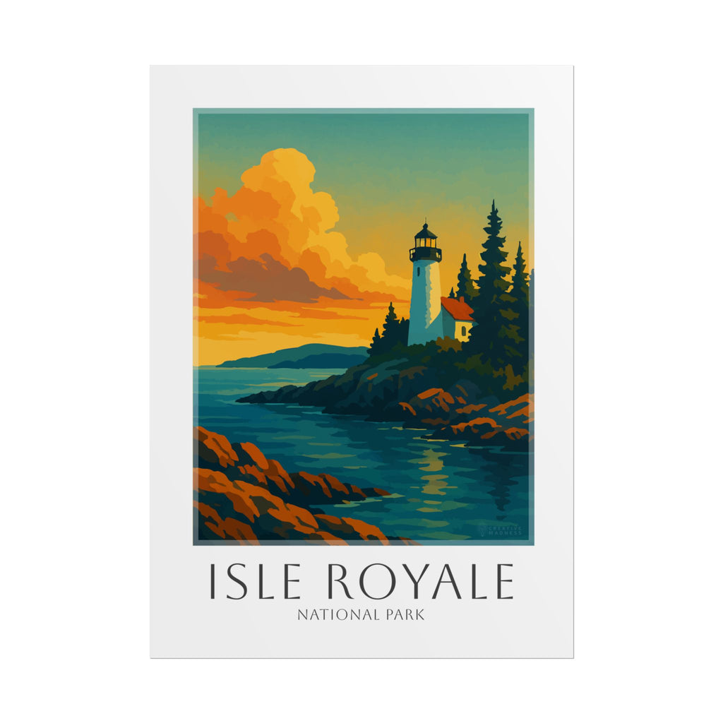 ISLE ROYALE * Travel Poster * National Park Wall Art