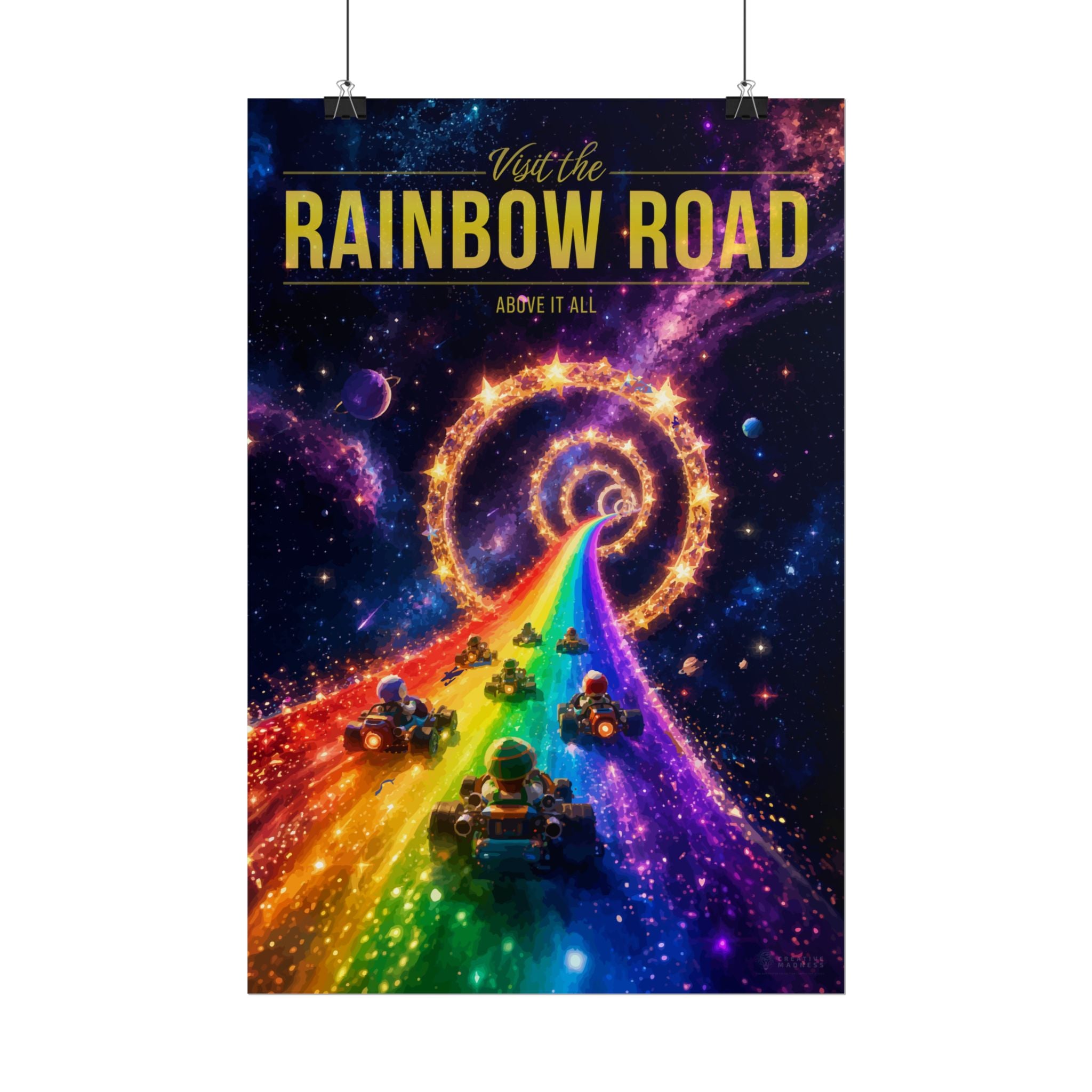 Rainbow Road Travel Poster