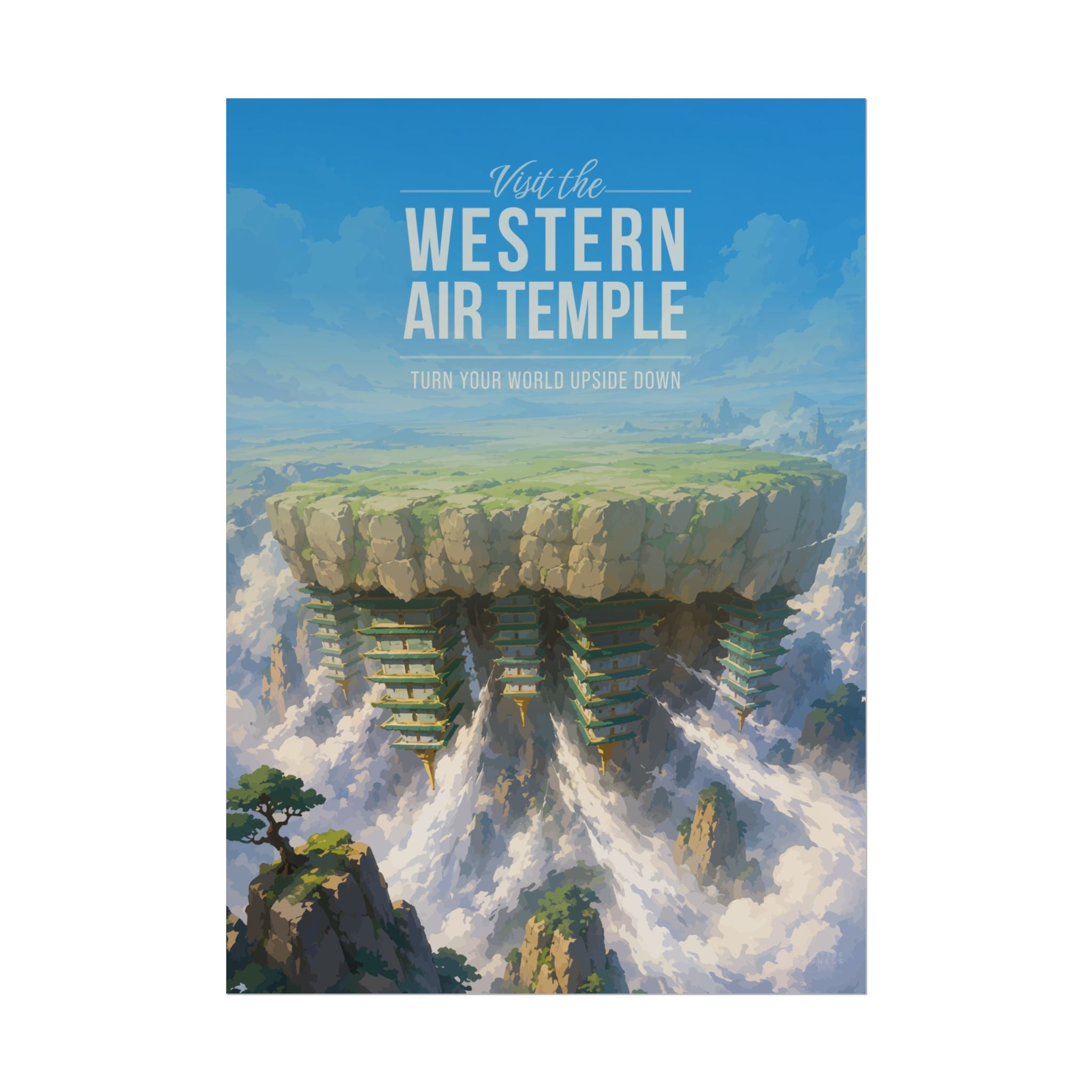 Western Air Temple Travel Poster