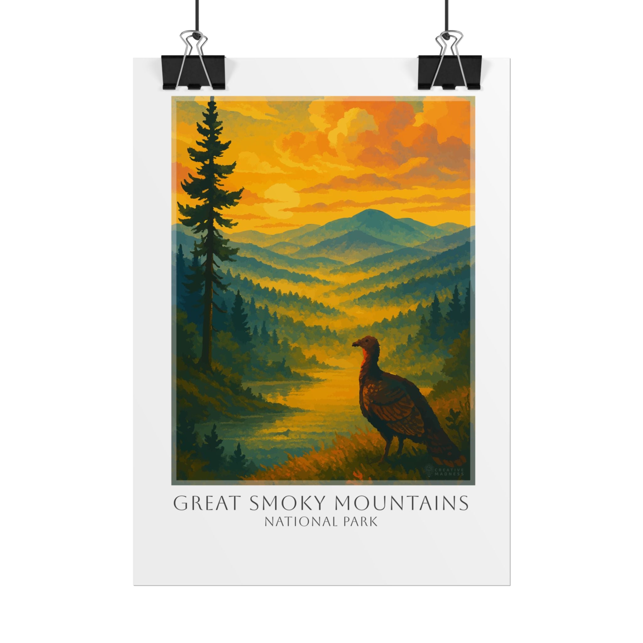 GREAT SMOKY MOUNTAINS  * Travel Poster * National Park Wall Art