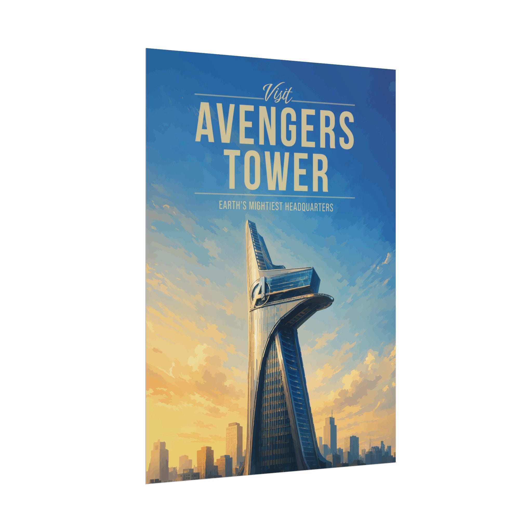 Avengers Tower Travel Poster