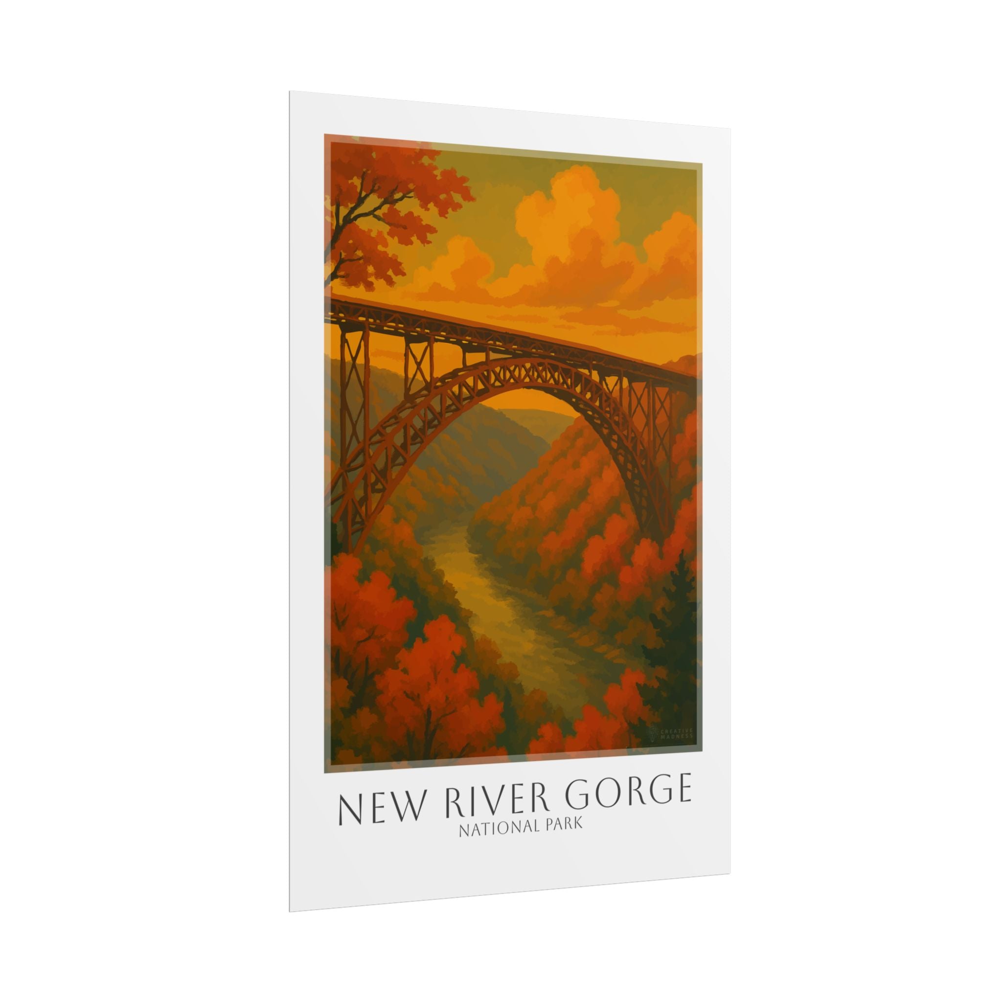 NEW RIVER GORGE  * Travel Poster * National Park Wall Art