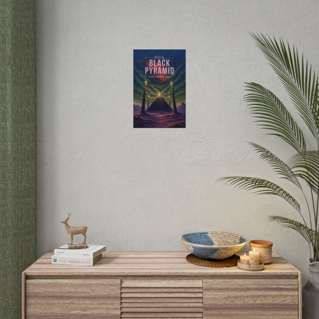 Black Pyramid Travel Poster
