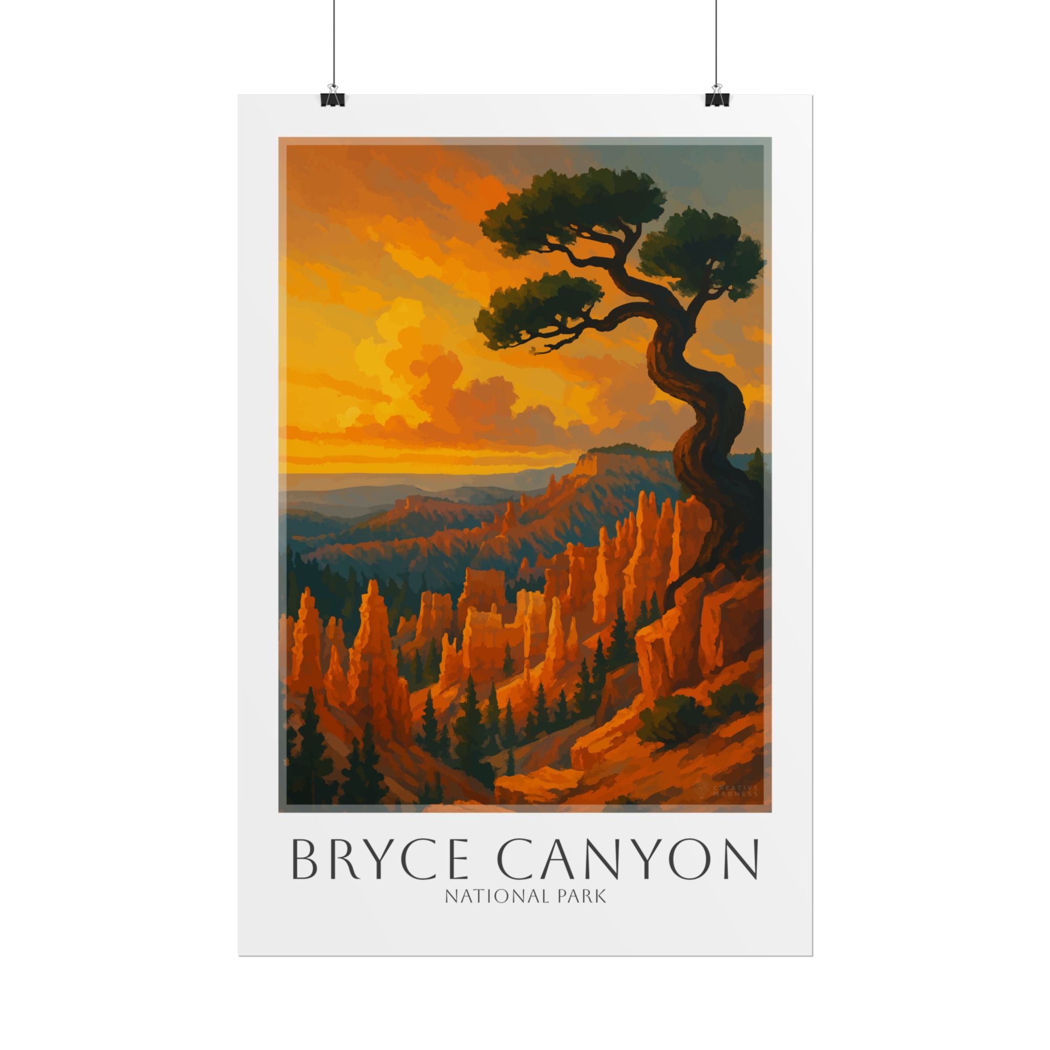 BRYCE CANYON * Travel Poster * National Park Wall Art