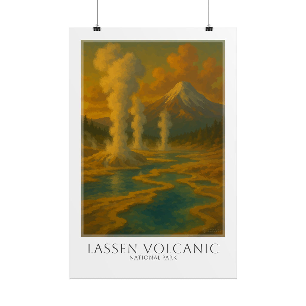 LASSEN VOLCANIC * Travel Poster * National Park Wall Art