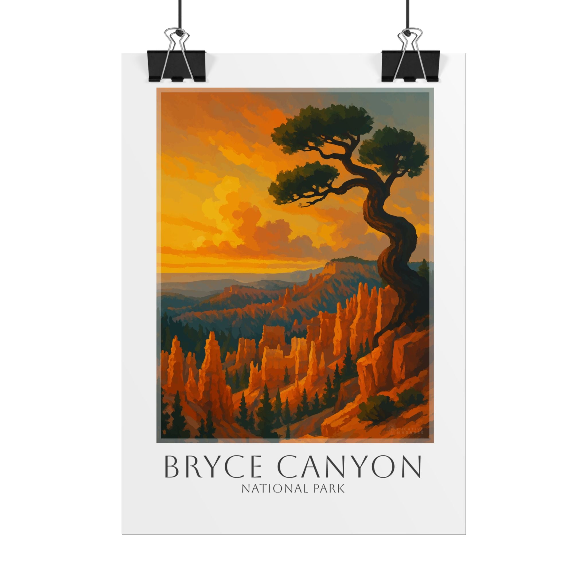 BRYCE CANYON * Travel Poster * National Park Wall Art