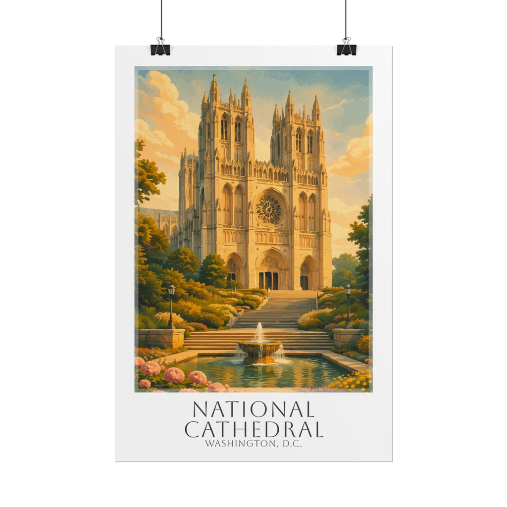 National Cathedral Travel Poster