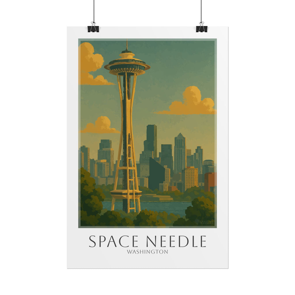 Space Needle Travel Poster