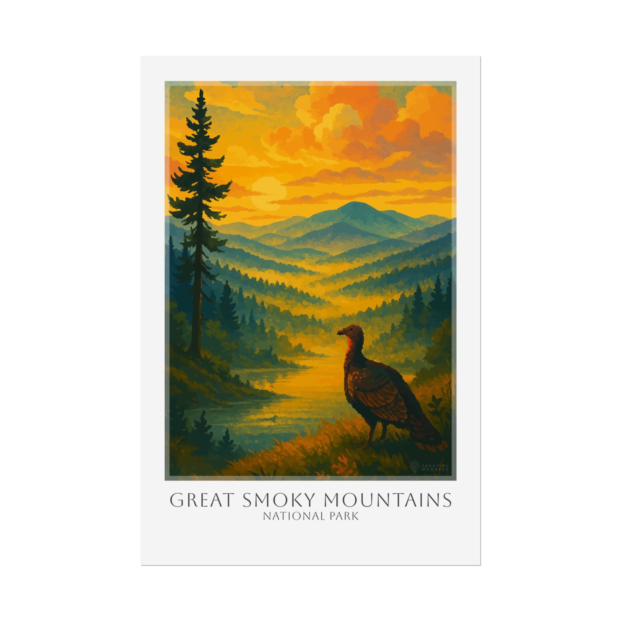 GREAT SMOKY MOUNTAINS  * Travel Poster * National Park Wall Art