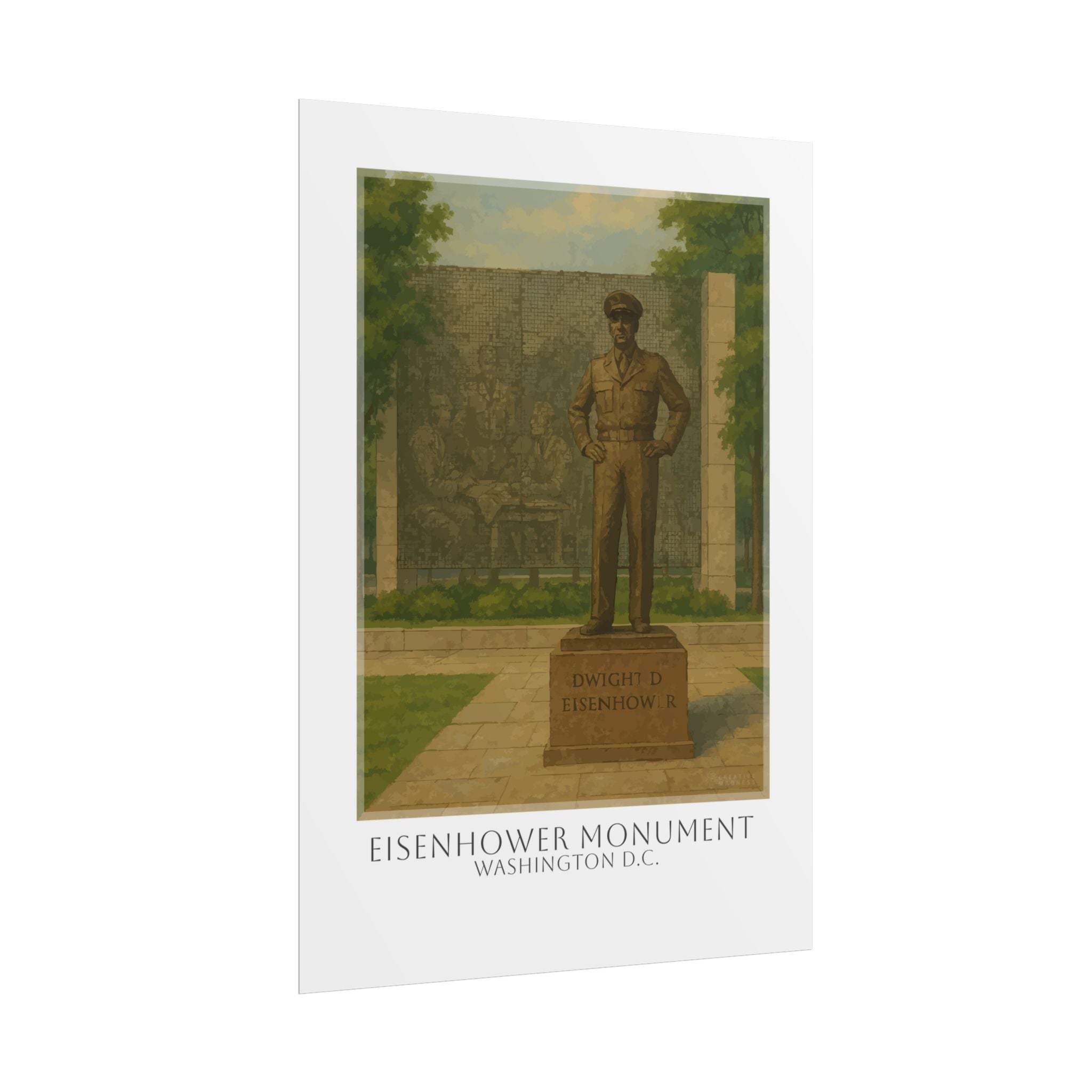 Eisenhower Monument Travel Poster