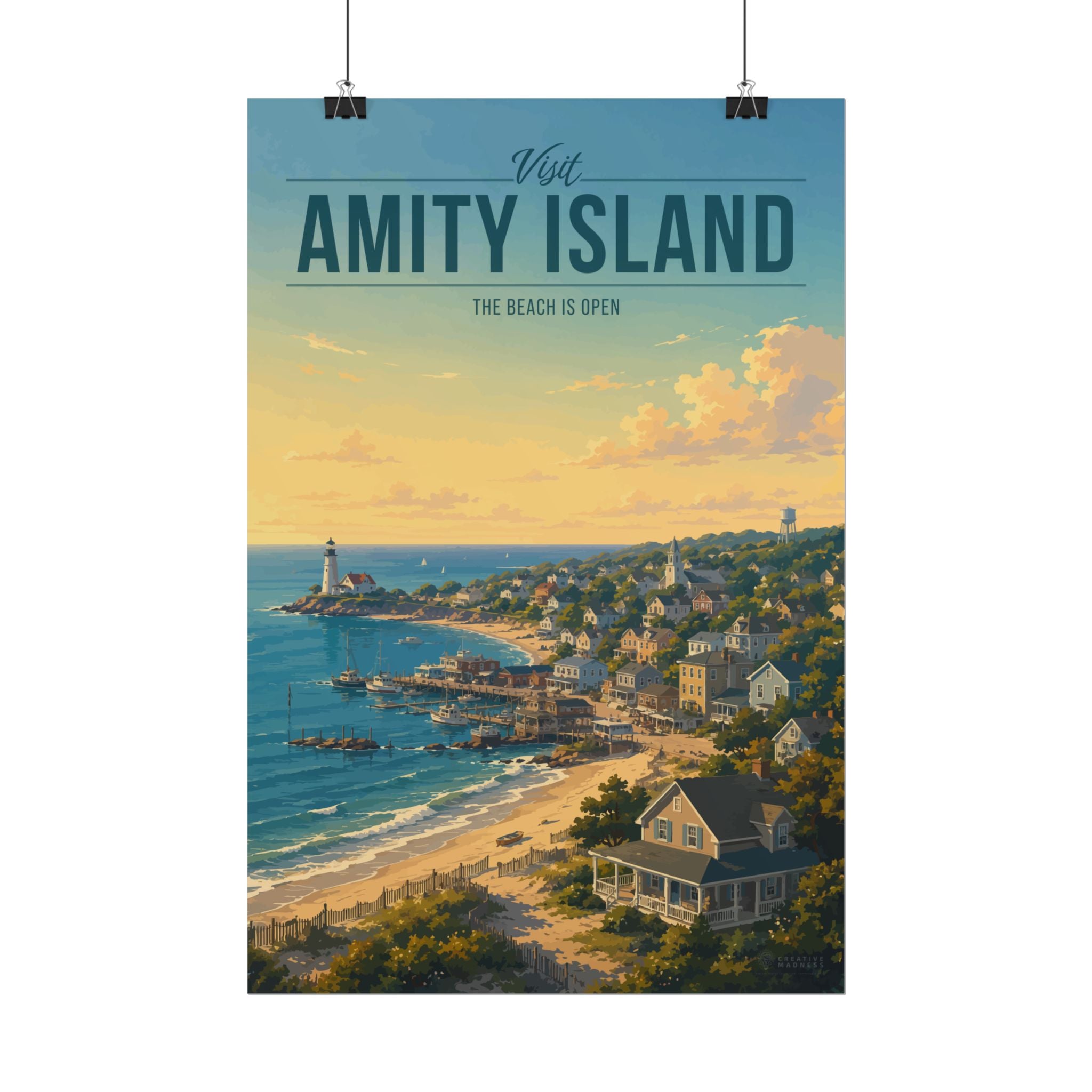 Amity Island Travel Poster