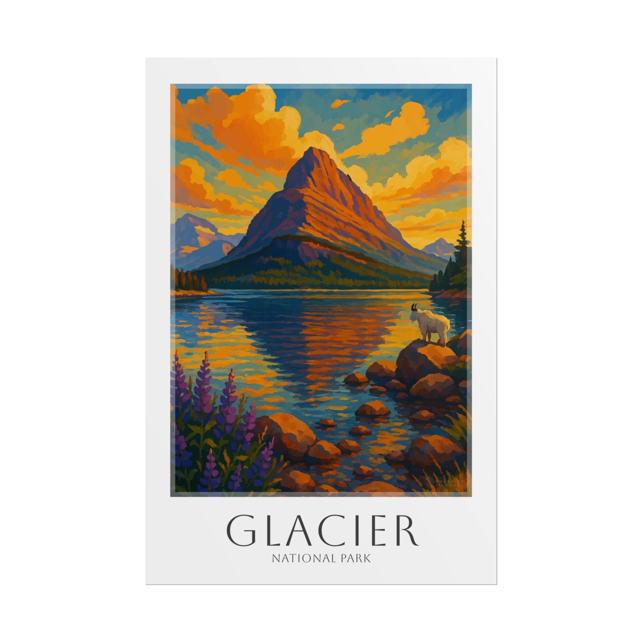 GLACIER  * Travel Poster * National Park Wall Art