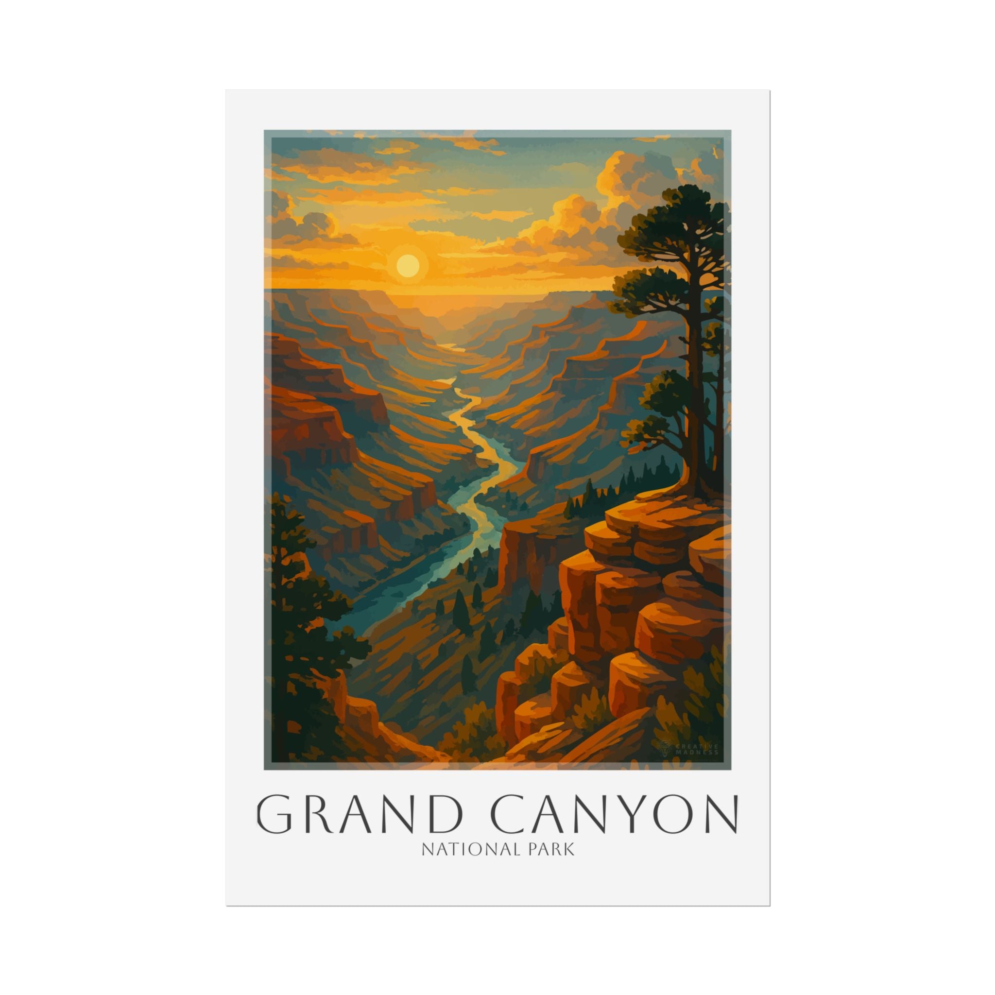 GRAND CANYON  * Travel Poster * National Park Wall Art