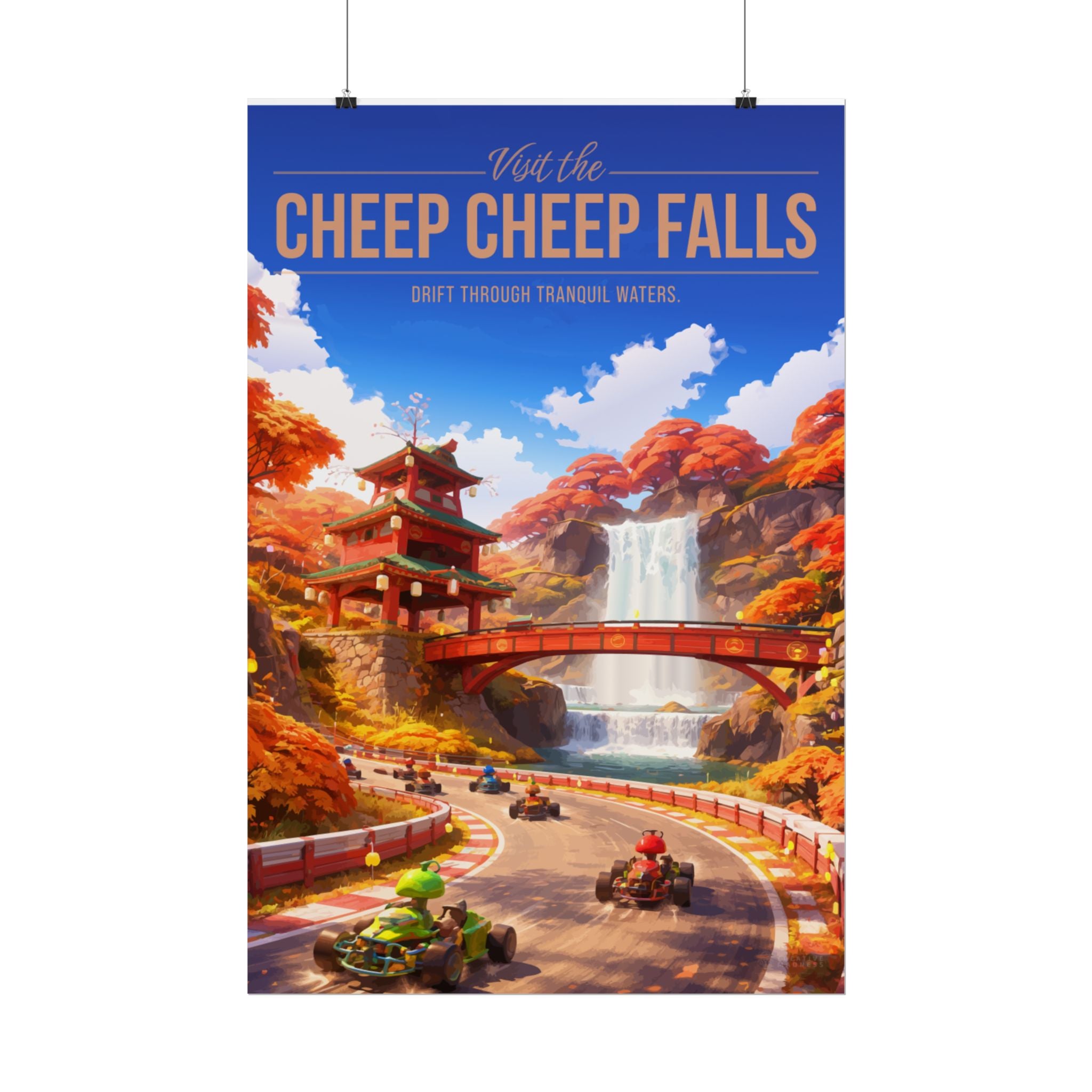 Cheep Cheep Falls Travel Poster