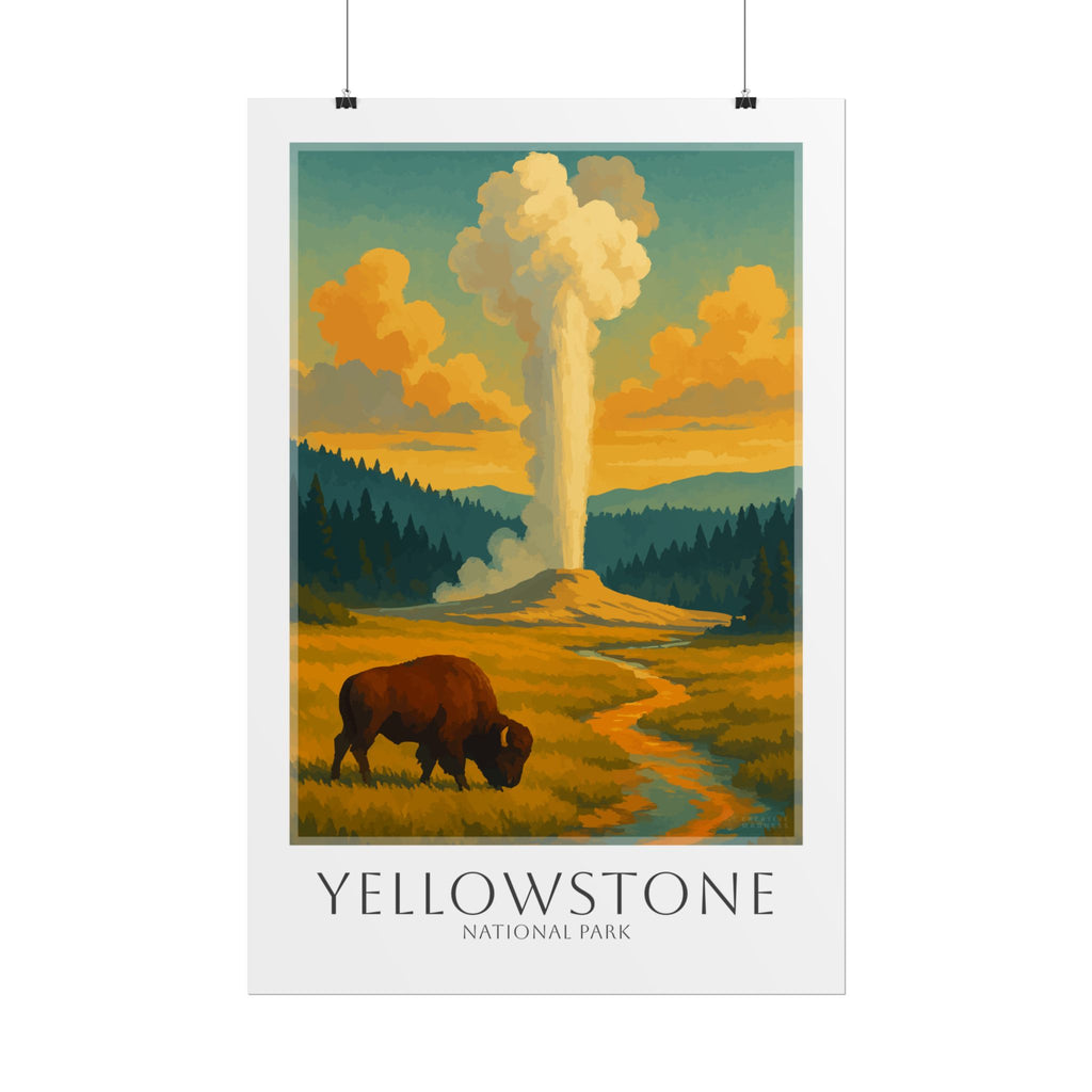YELLOWSTONE  * Travel Poster * National Park Wall Art