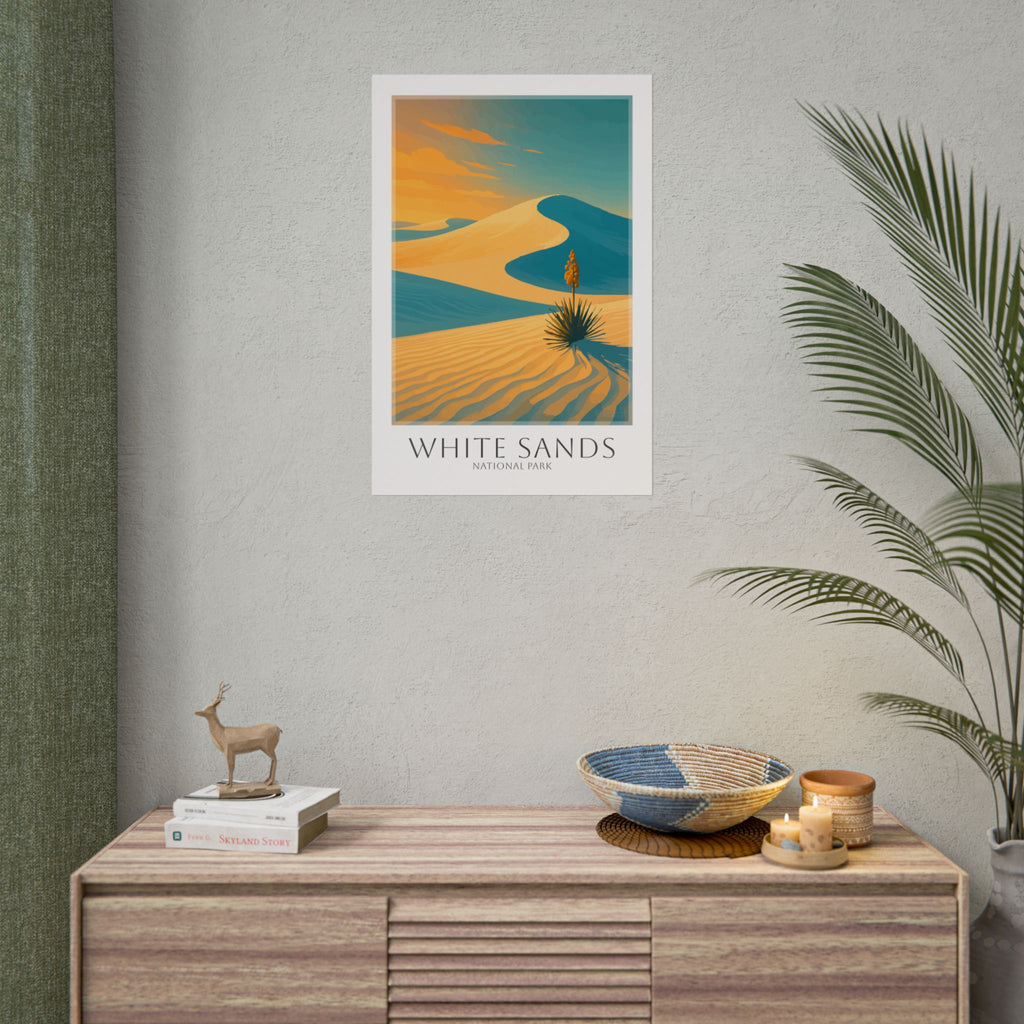 WHITE SANDS * Travel Poster * National Park Wall Art