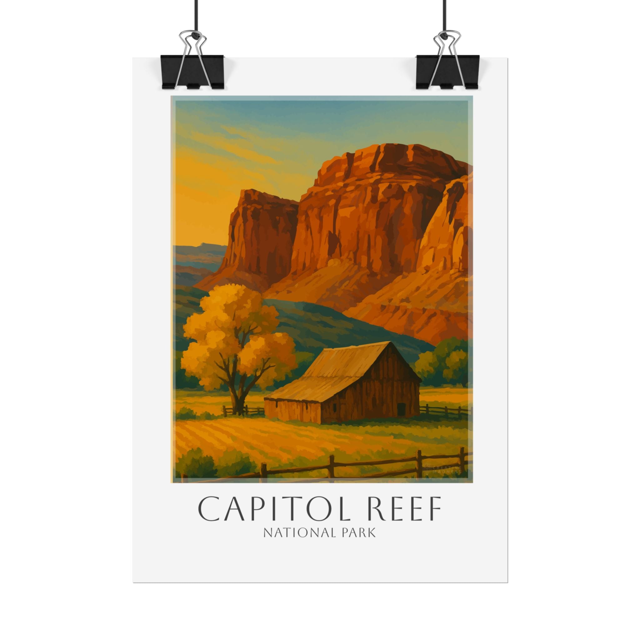 CAPITOL REEF * Travel Poster * National Park Wall Art