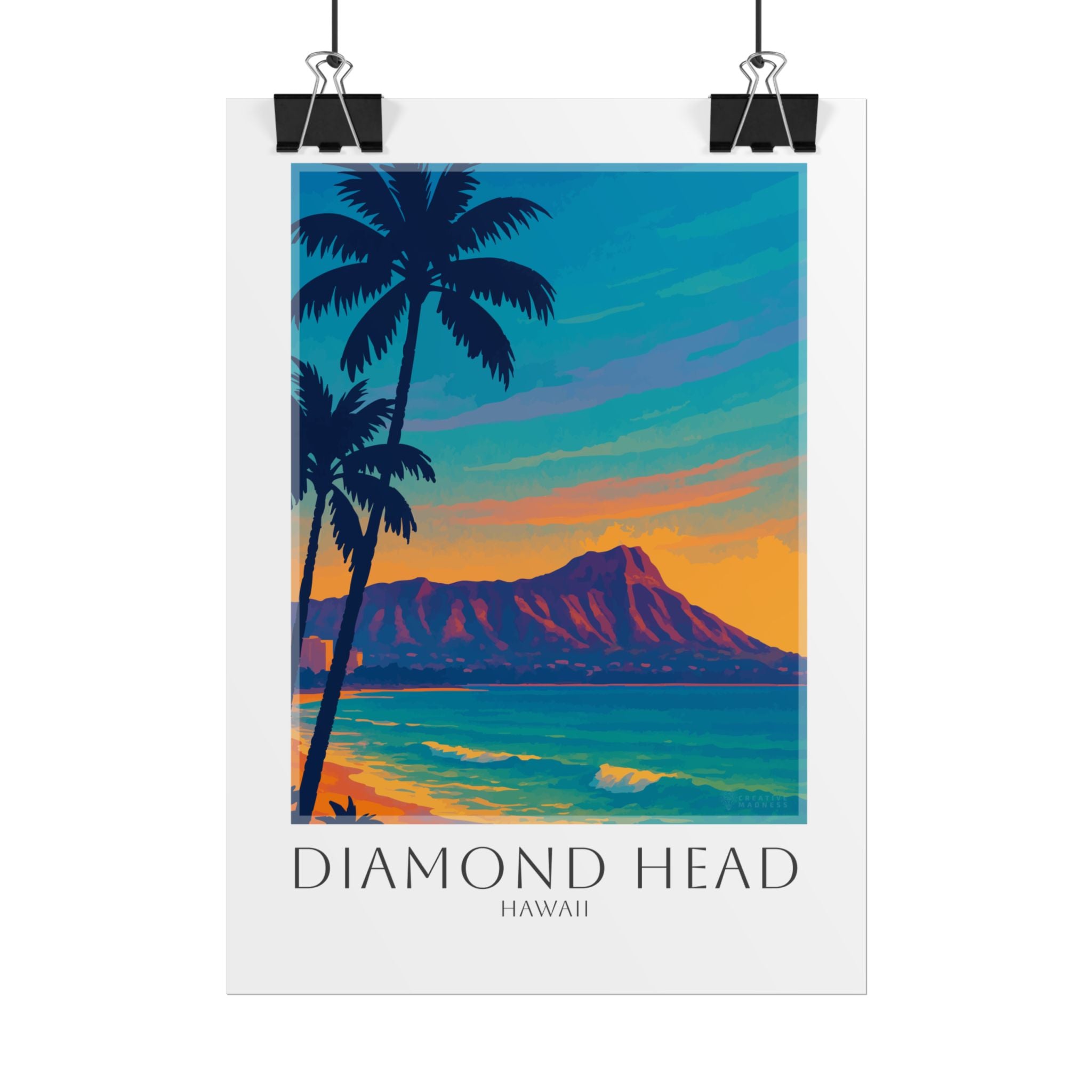 Diamond Head Travel Poster