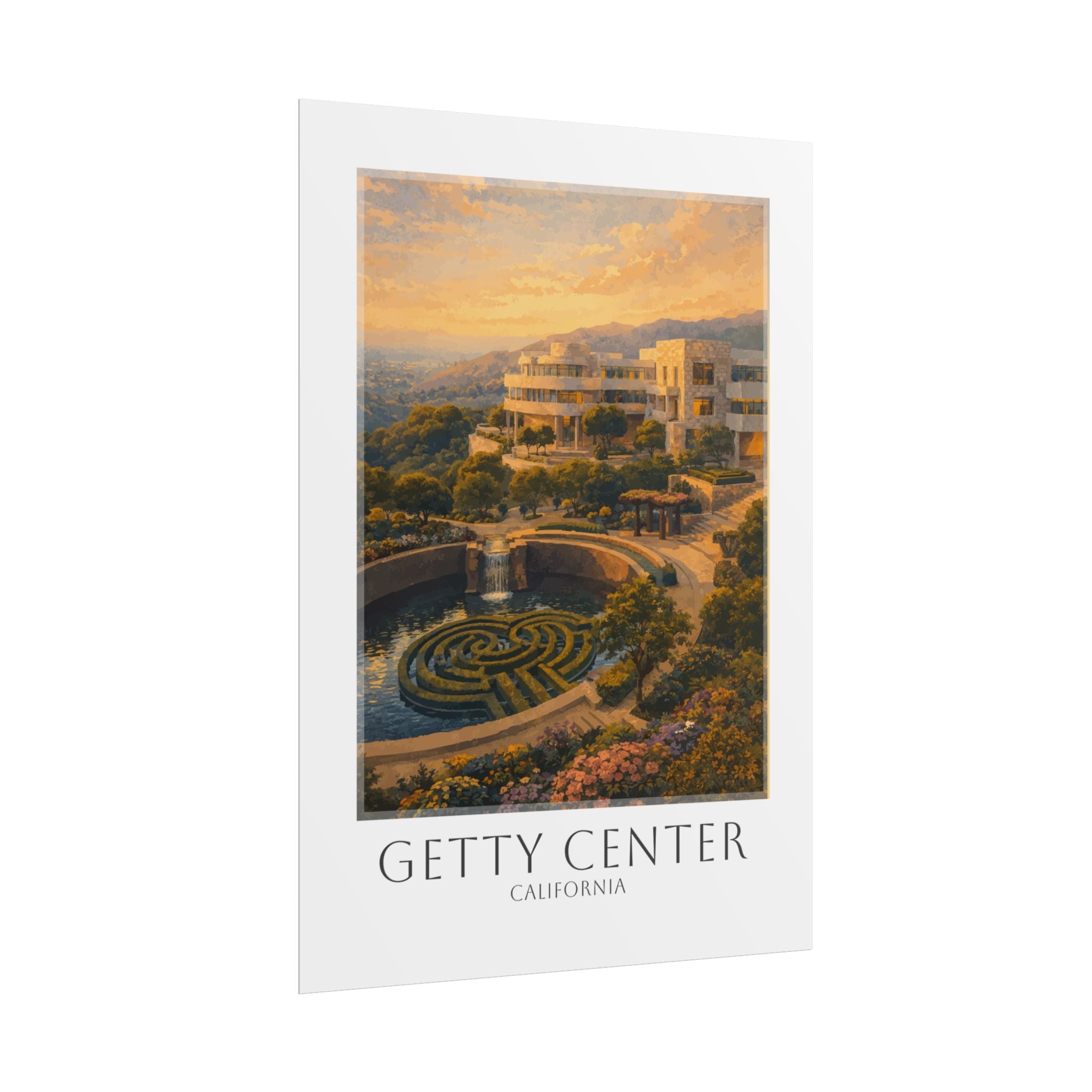 Getty Center Travel Poster