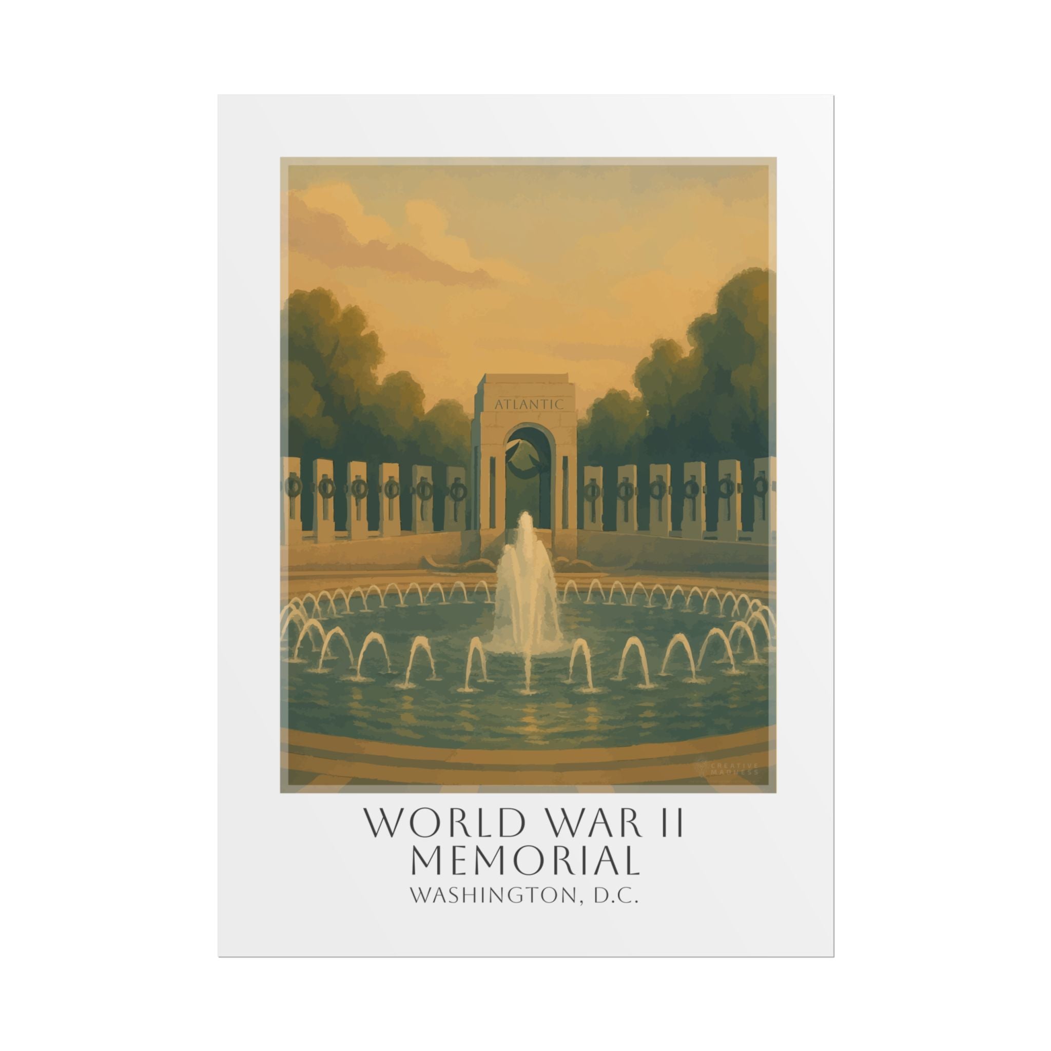 World War Ii Memorial Travel Poster