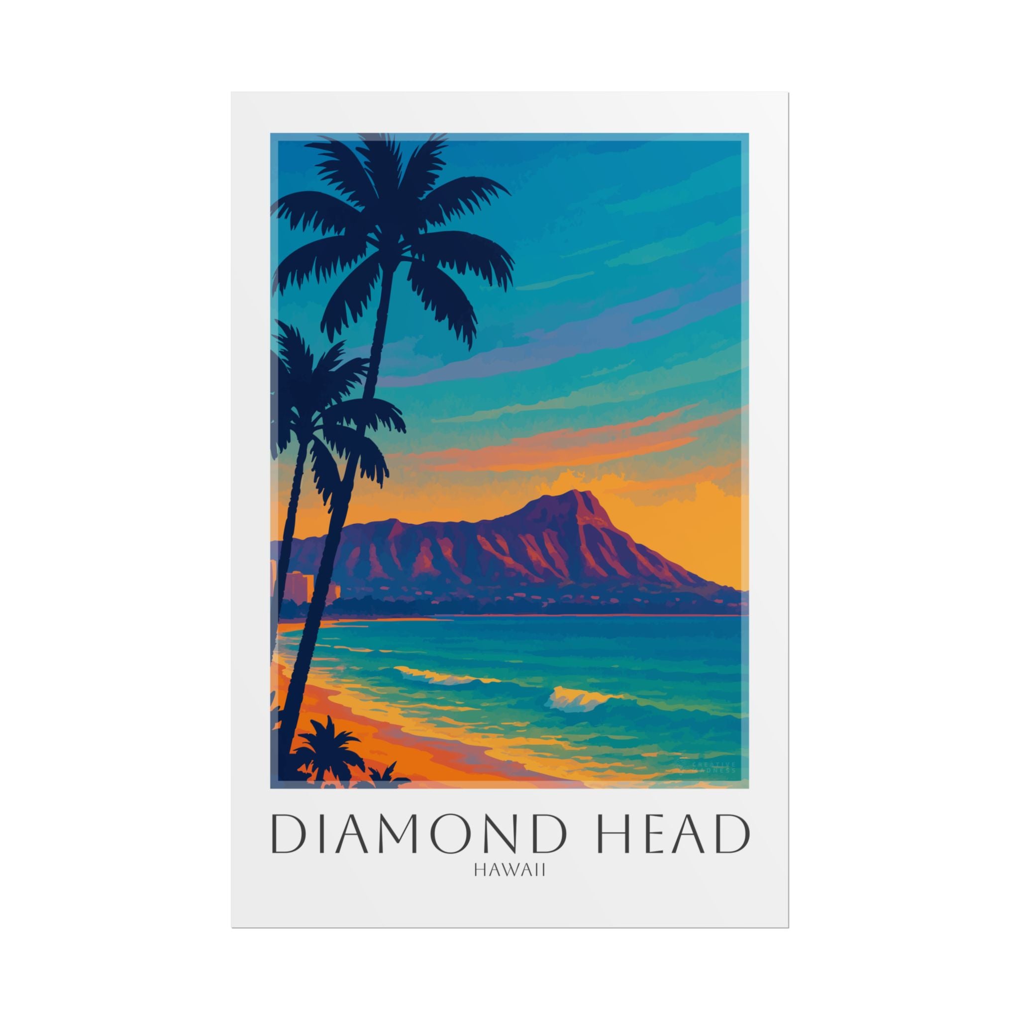 Diamond Head Travel Poster