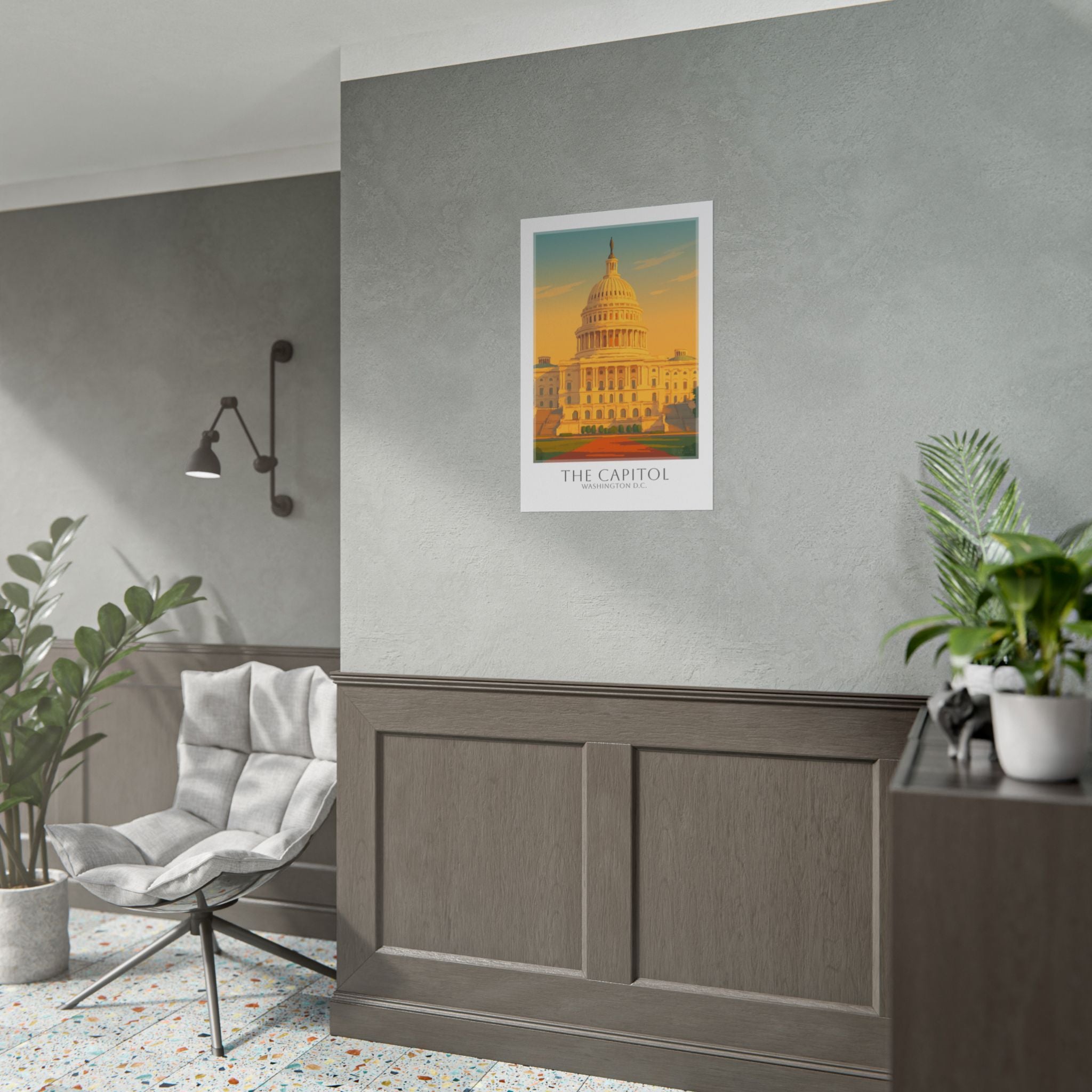 The Us Capitol Travel Poster