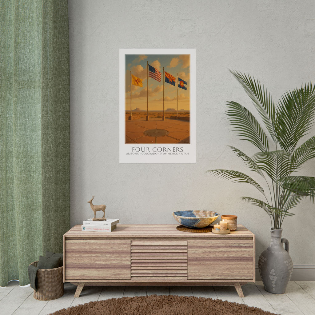 Four Corners Travel Poster