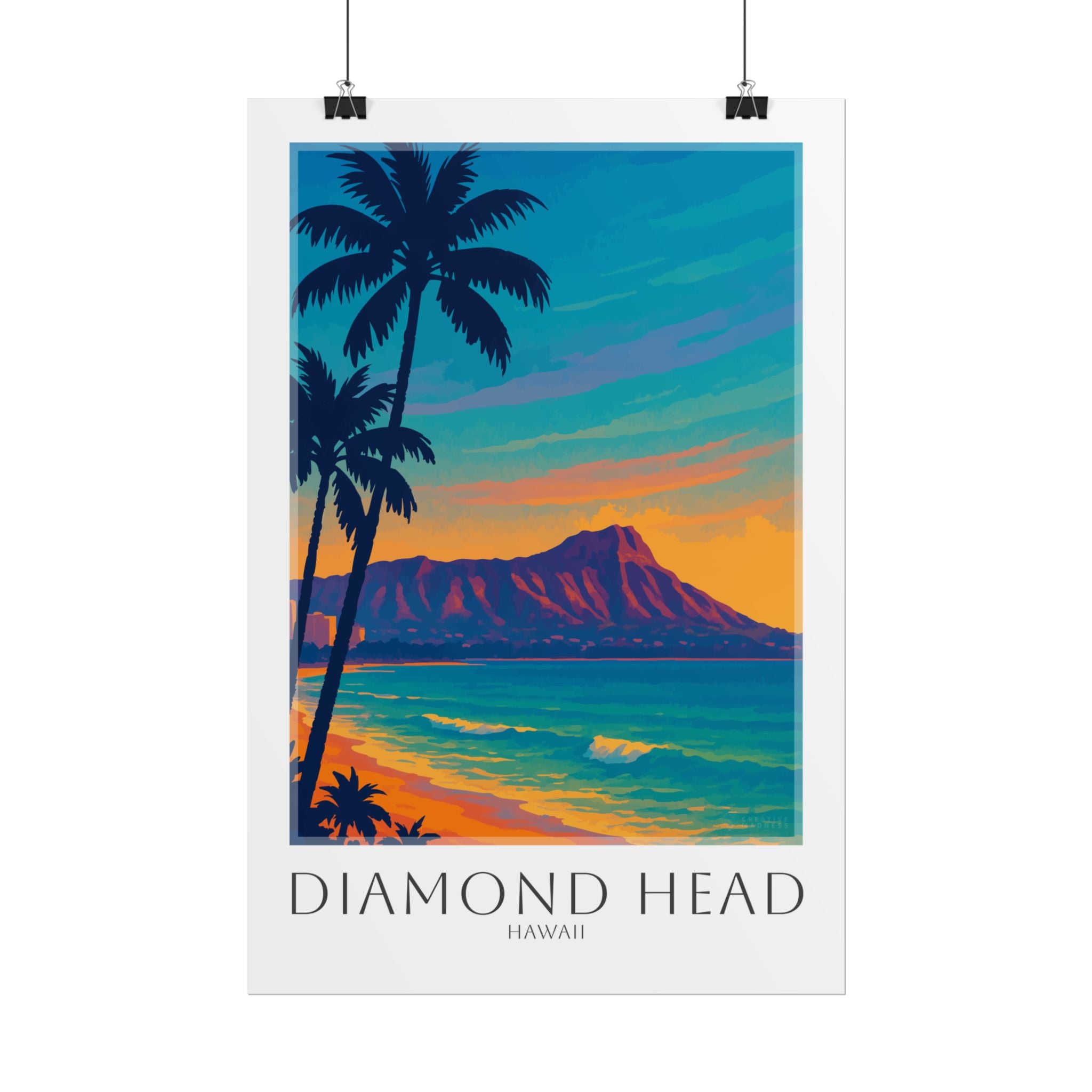 Diamond Head Travel Poster