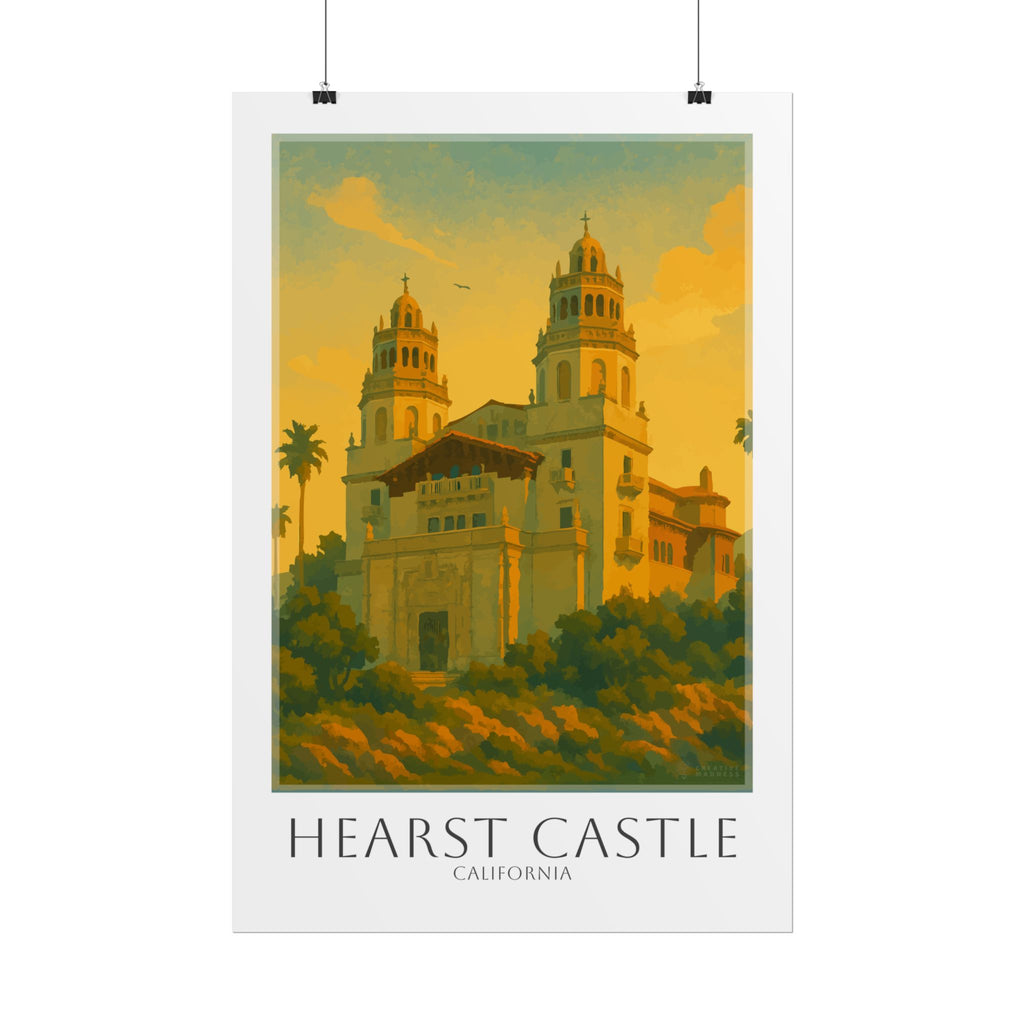 Hearst Castle Travel Poster