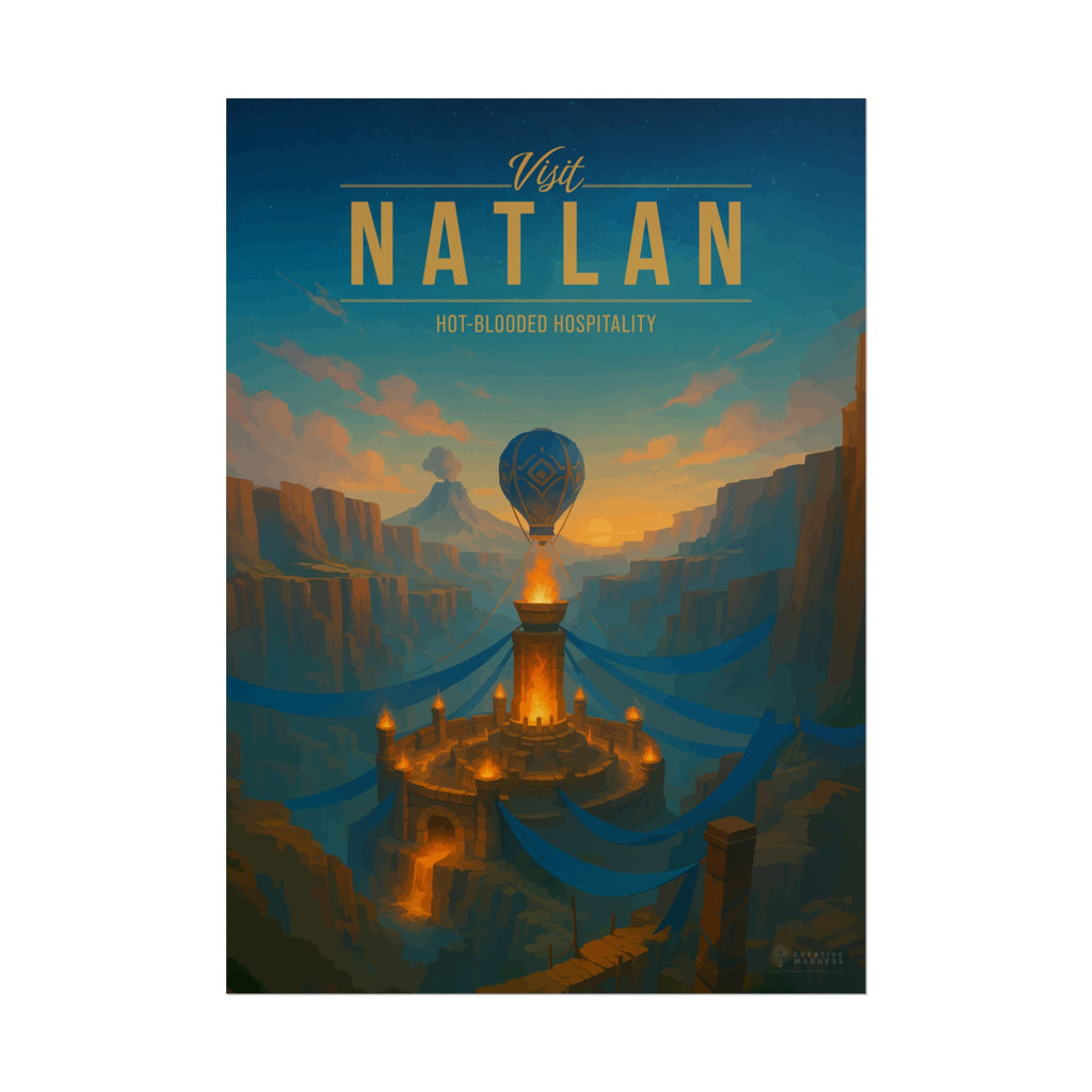 NATLAN * Travel Poster * Impactful Fantasy Wall Art