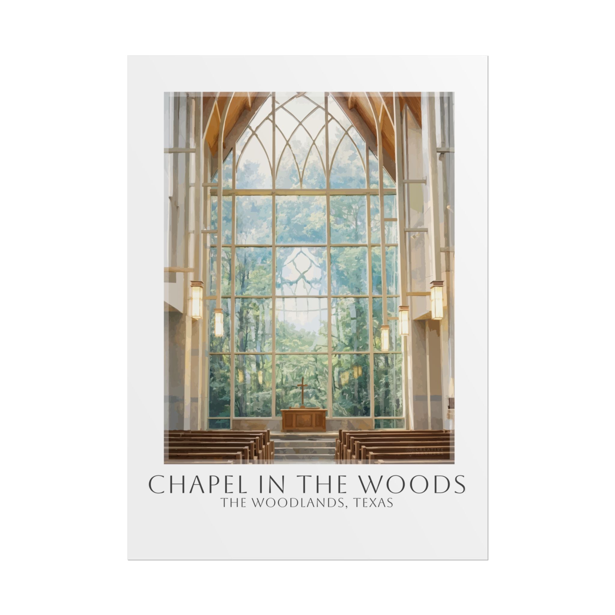 Chapel In The Woods Travel Poster