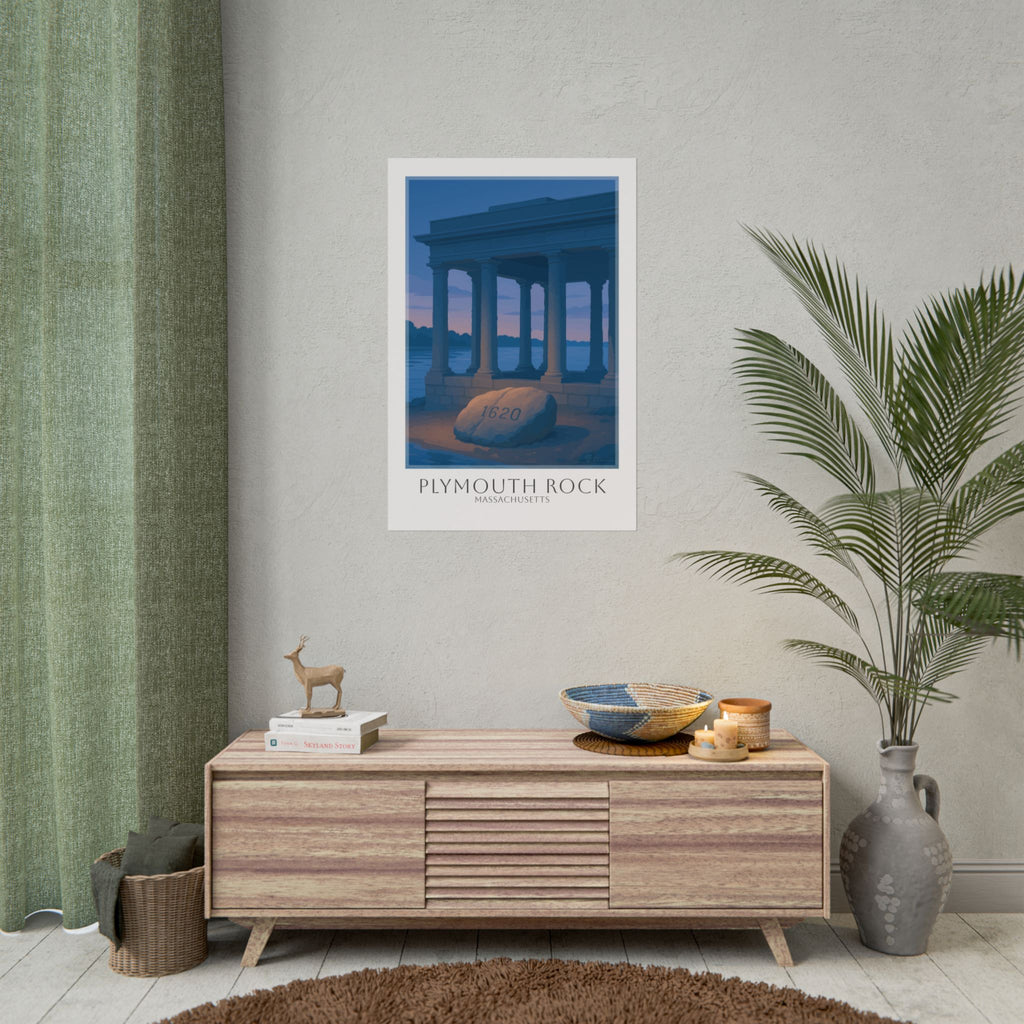 Plymouth Rock Travel Poster