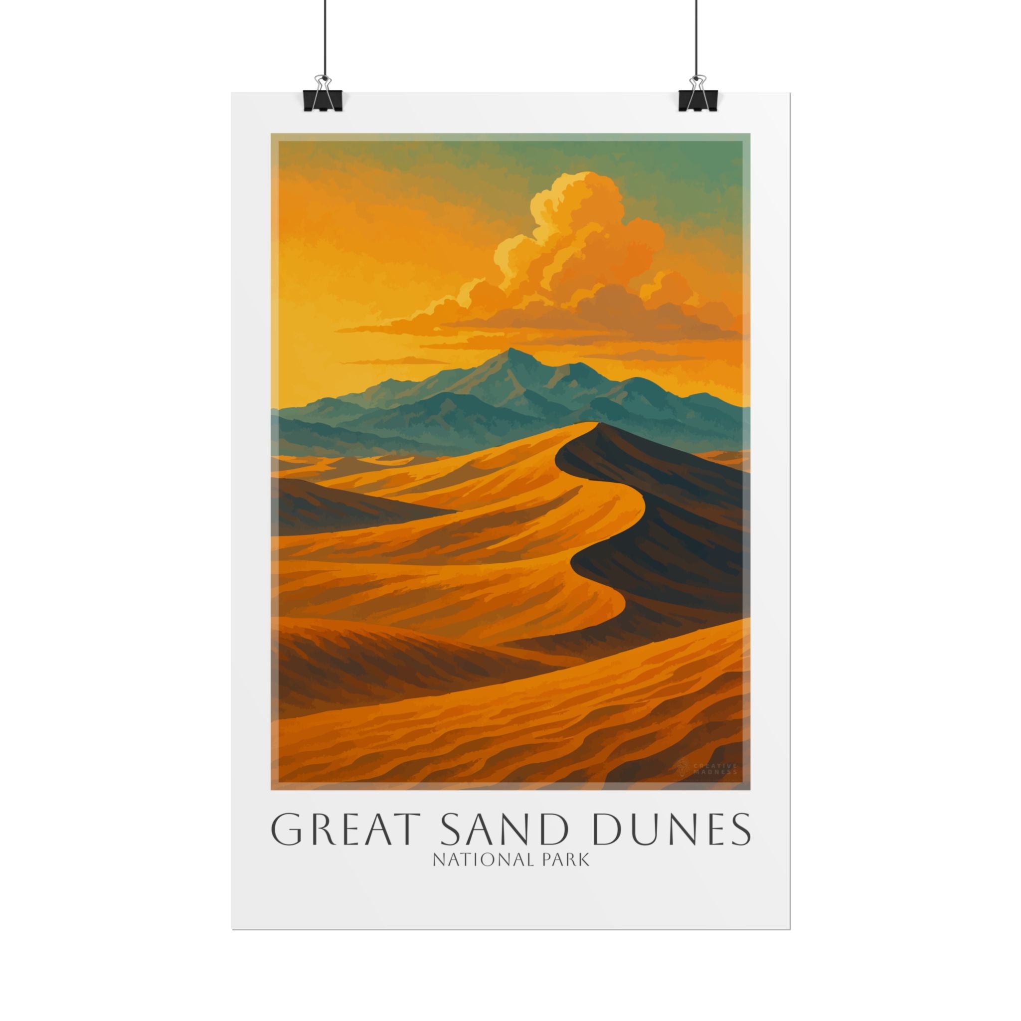GREAT SAND DUNES  * Travel Poster * National Park Wall Art
