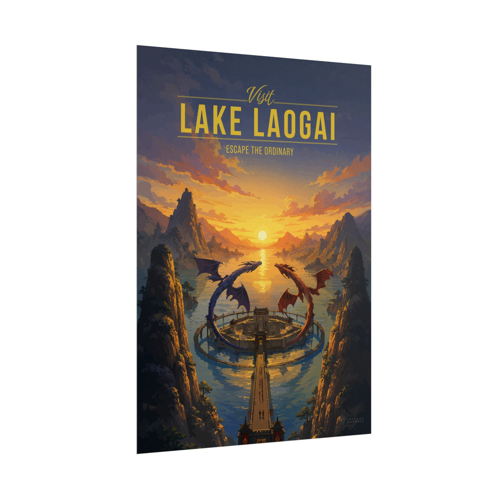 Lake Laogai Travel Poster