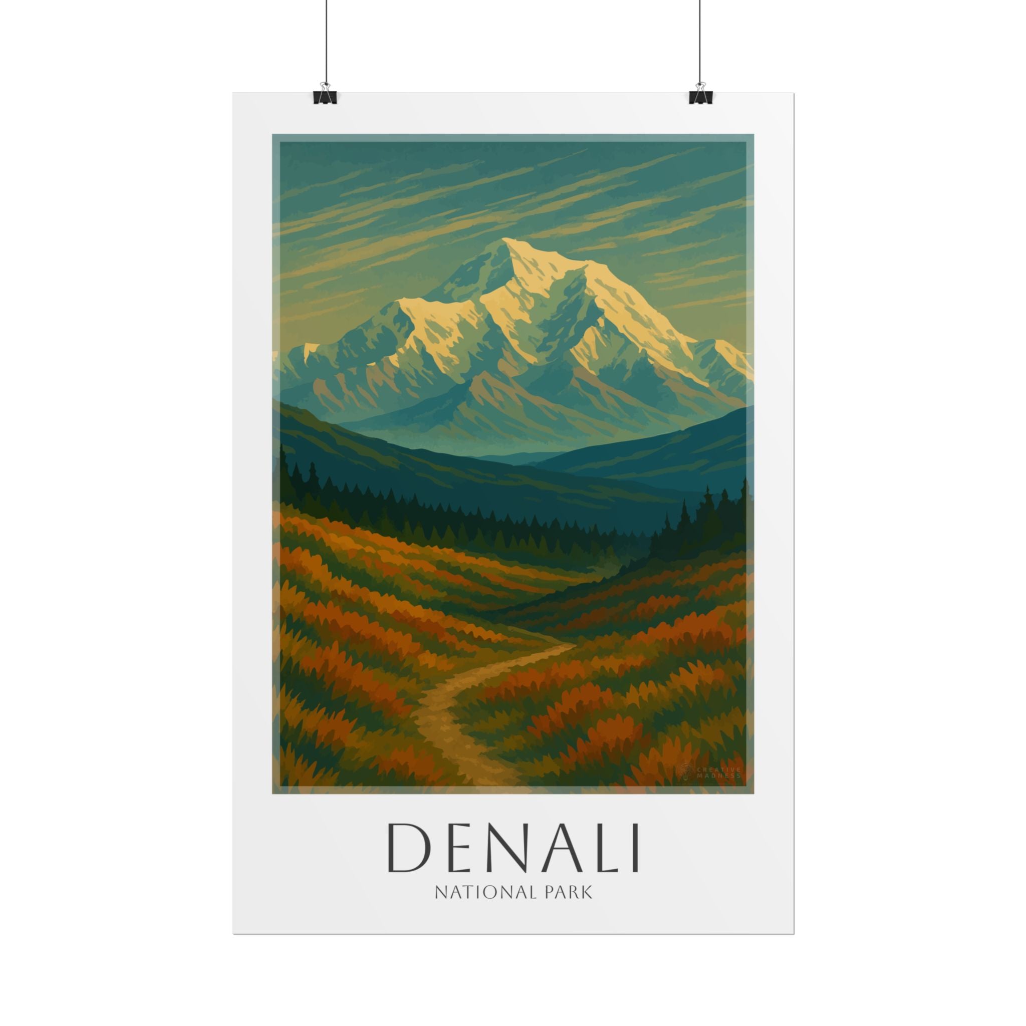 DENALI * Travel Poster * National Park Wall Art