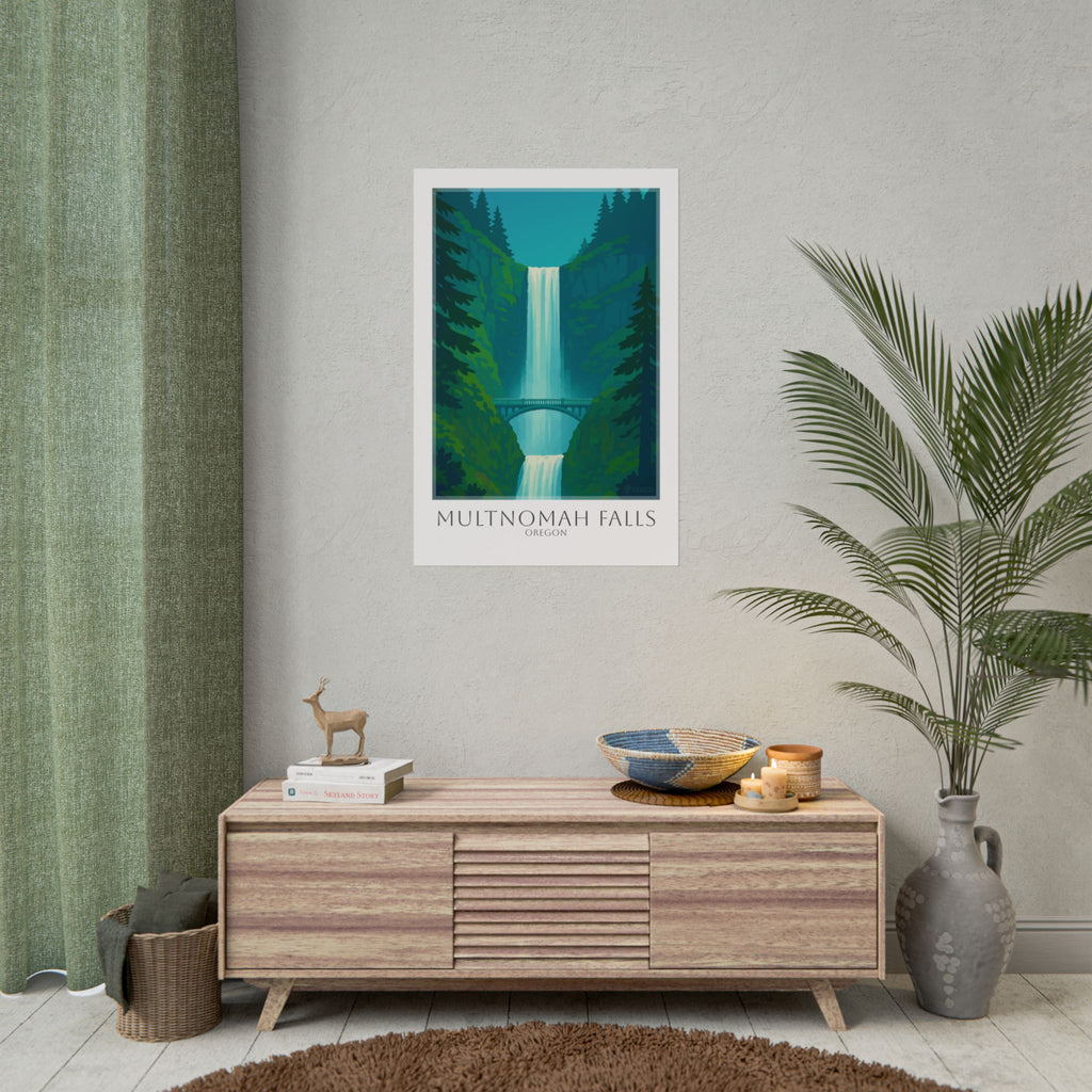 Multnomah Falls Travel Poster