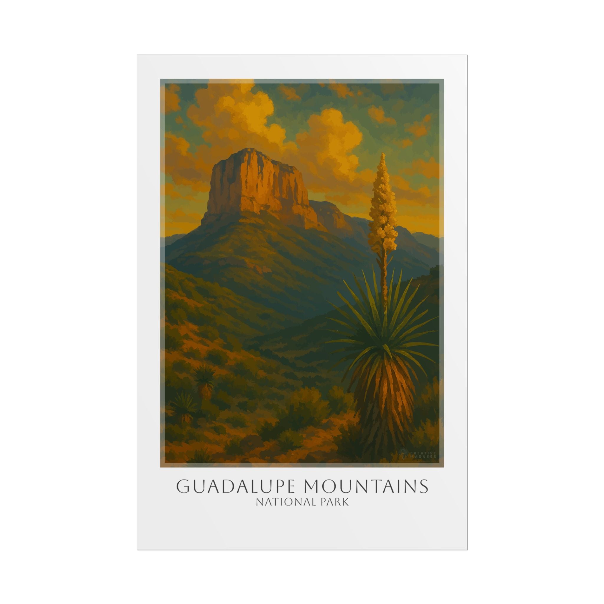 GUADALUPE MOUNTAINS  * Travel Poster * National Park Wall Art