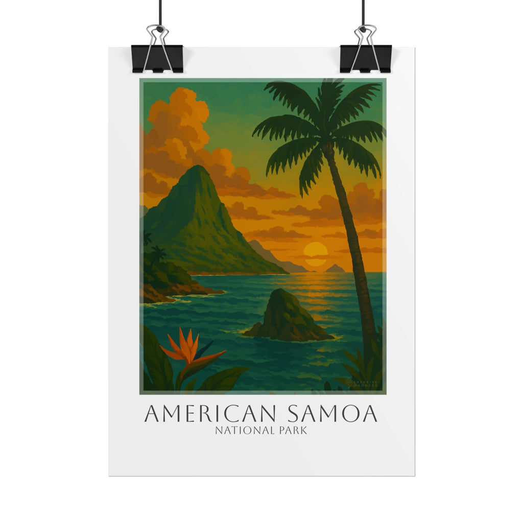 AMERICAN SAMOA * Travel Poster * National Park Wall Art